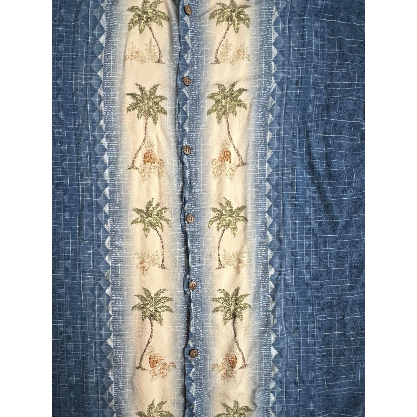 Island Shores Island Shores Palm Tree Hawaiian Shirt XL Blue Ray Tropical Size US XL / EU 56 / 4 - 9 Thumbnail