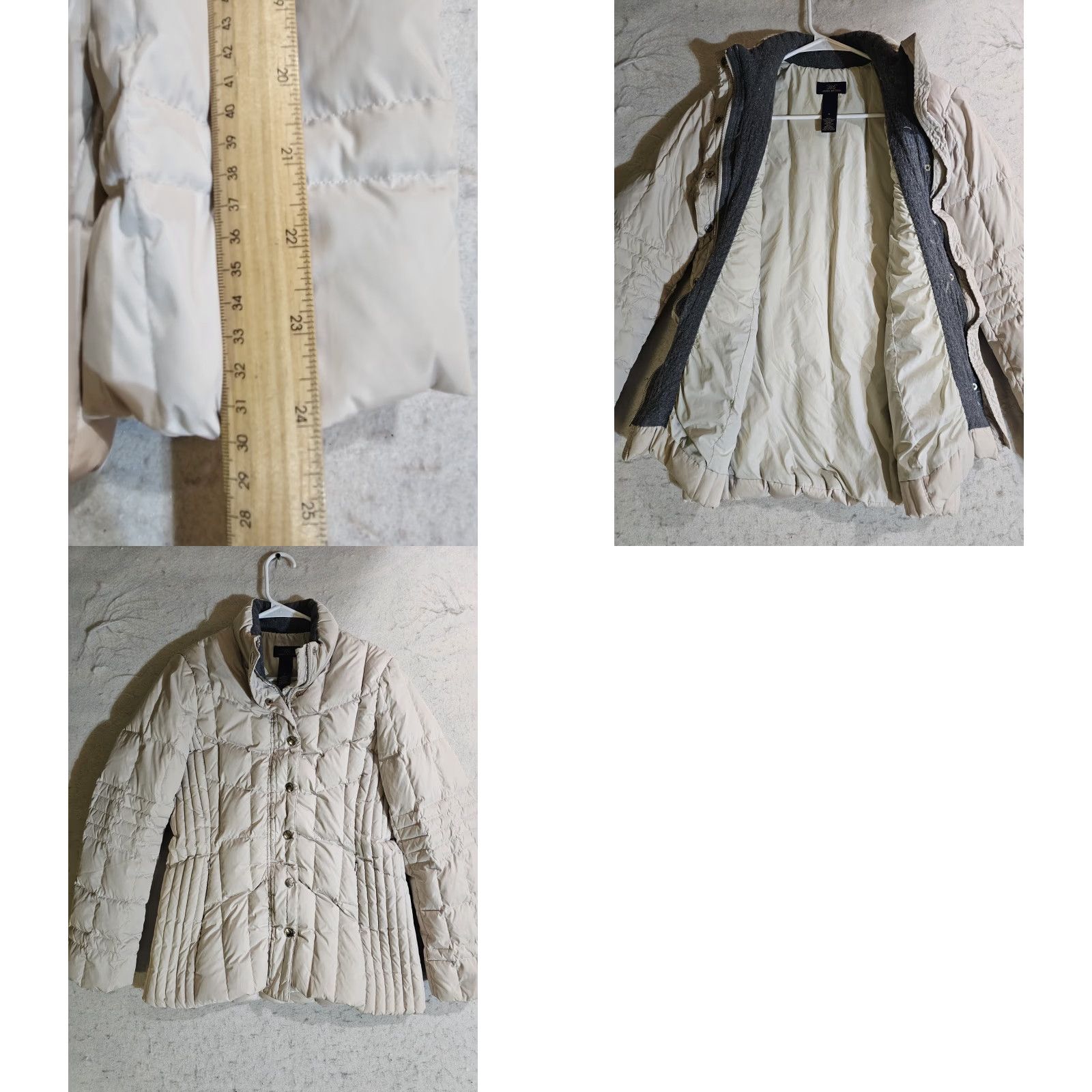 Brooks Brothers Brooks Brothers "346" Quilted Down Insulated Puffer Jacket Women's Size 8 Cream Size M / US 6-8 / IT 42-44 - 9 Thumbnail