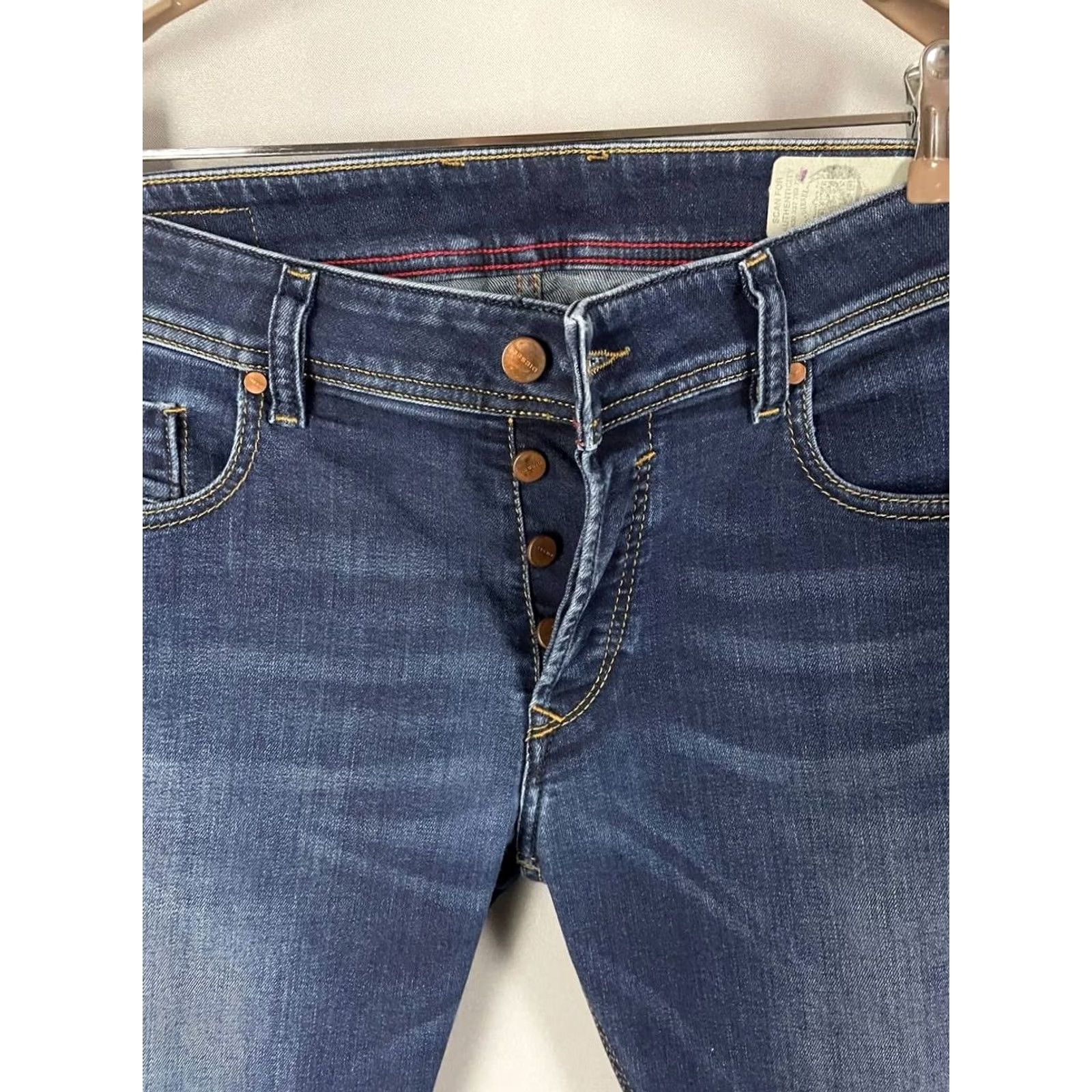 Diesel Diesel Sleenker Jeans Size 32 Navy Cotton Denim Skinny Leg Zip Fly Button Mens Size US 32 / EU 48 - 5 Thumbnail
