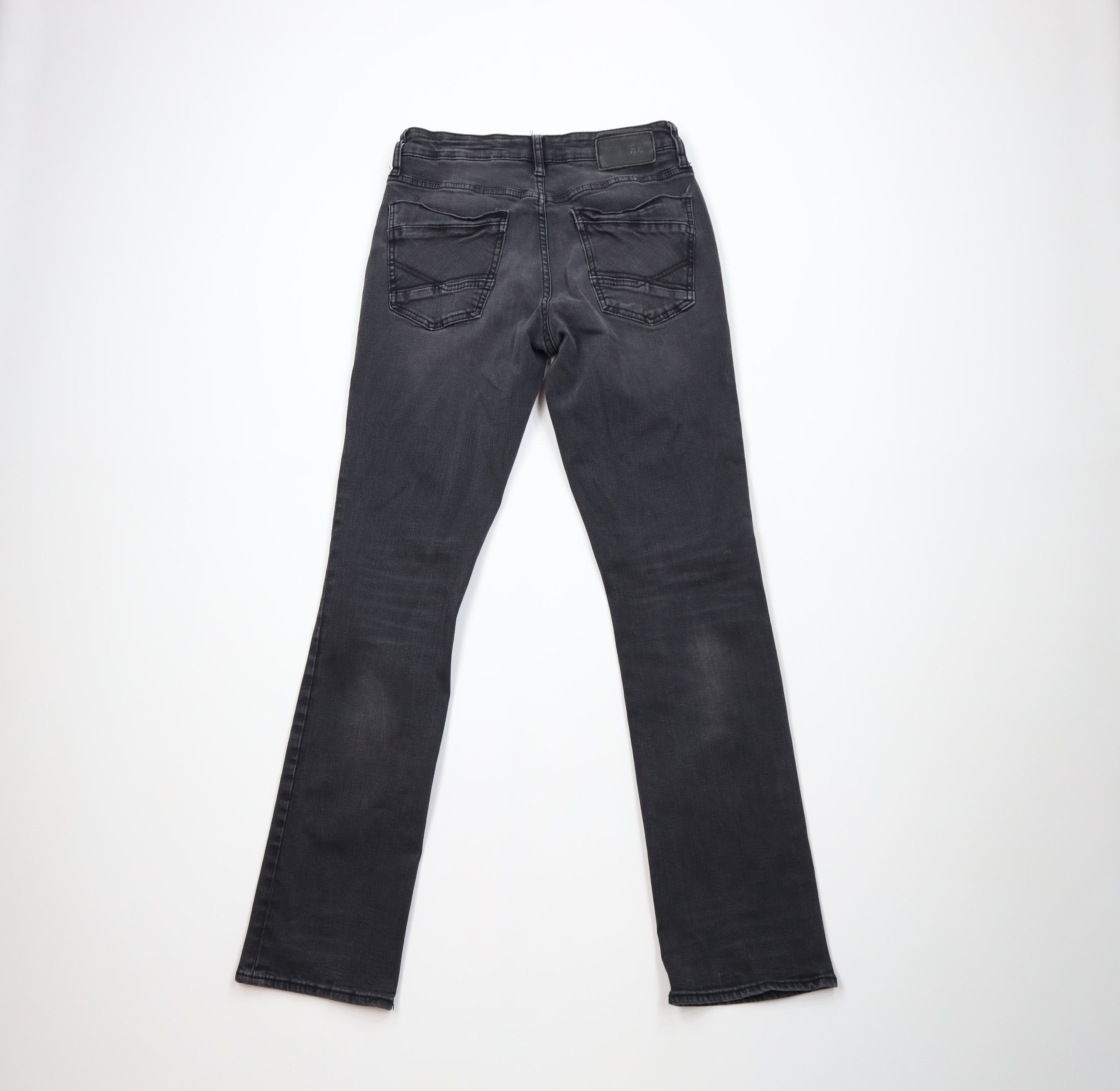 Vintage Buckle BKE Faded Jake Stretch Straight Leg Denim Jeans Black Size US 31 - 7 Thumbnail