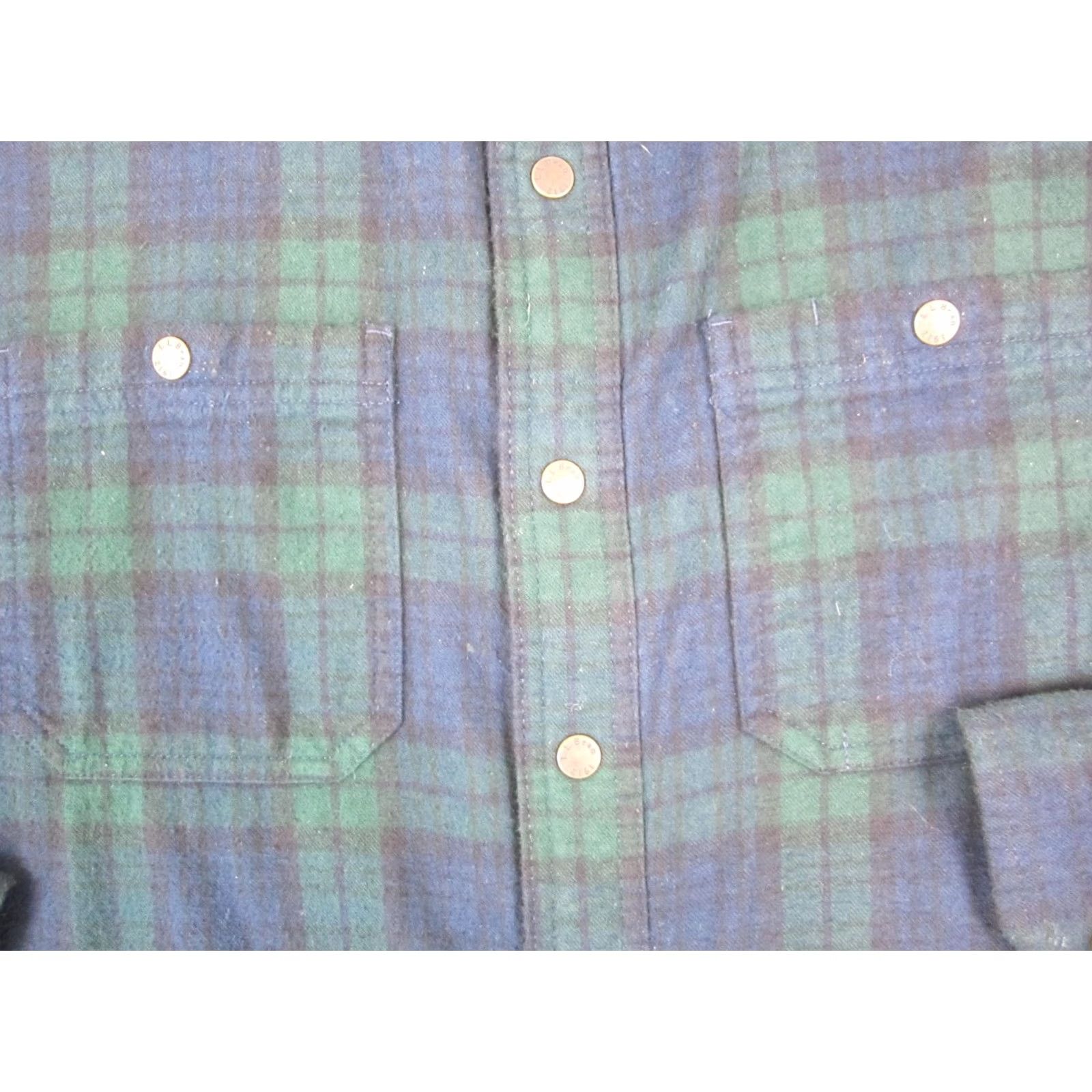 Vintage LL Bean Shirt Shacket XLT Green Plaid Flannel Sherpa Lined Button-Up Shirt Mens Big & Tall Casual Workwear 80s 90s Outdoor Size US XL / EU 56 / 4 - 4 Thumbnail