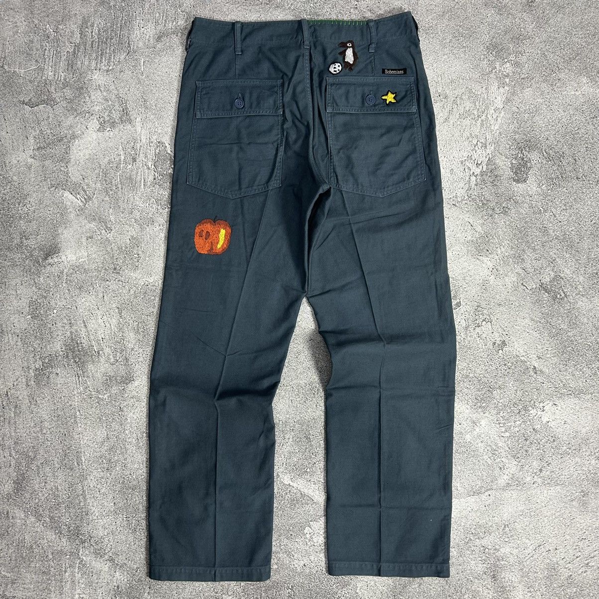 Japanese Brand Vintage Fatigue Pants Bohemian Wool Yarn Art Size US 32 / EU 48 - 12 Thumbnail