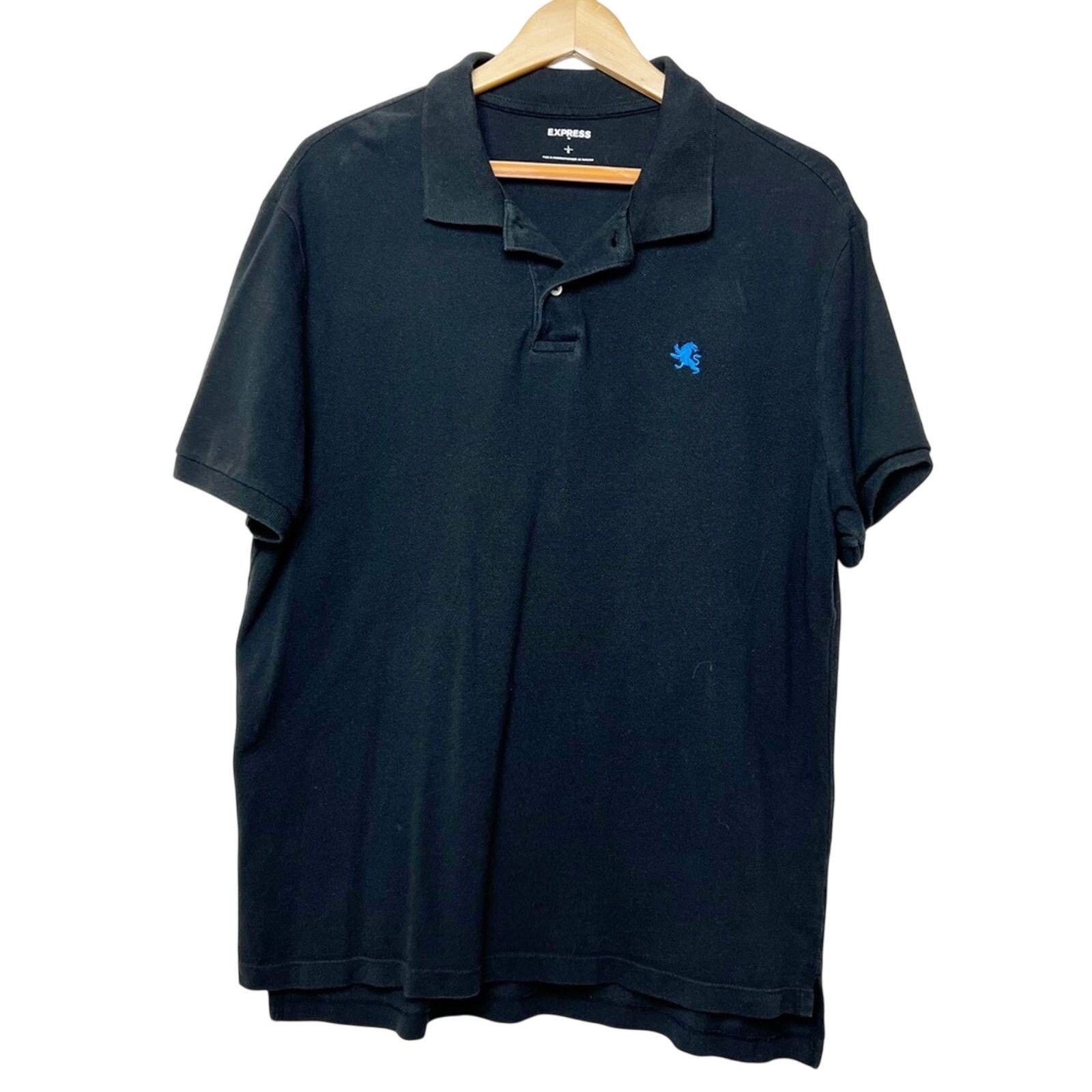 Express Express Black Cotton Pique Polo Shirt Men’s Size Large Size US L / EU 52-54 / 3 - 1 Thumbnail