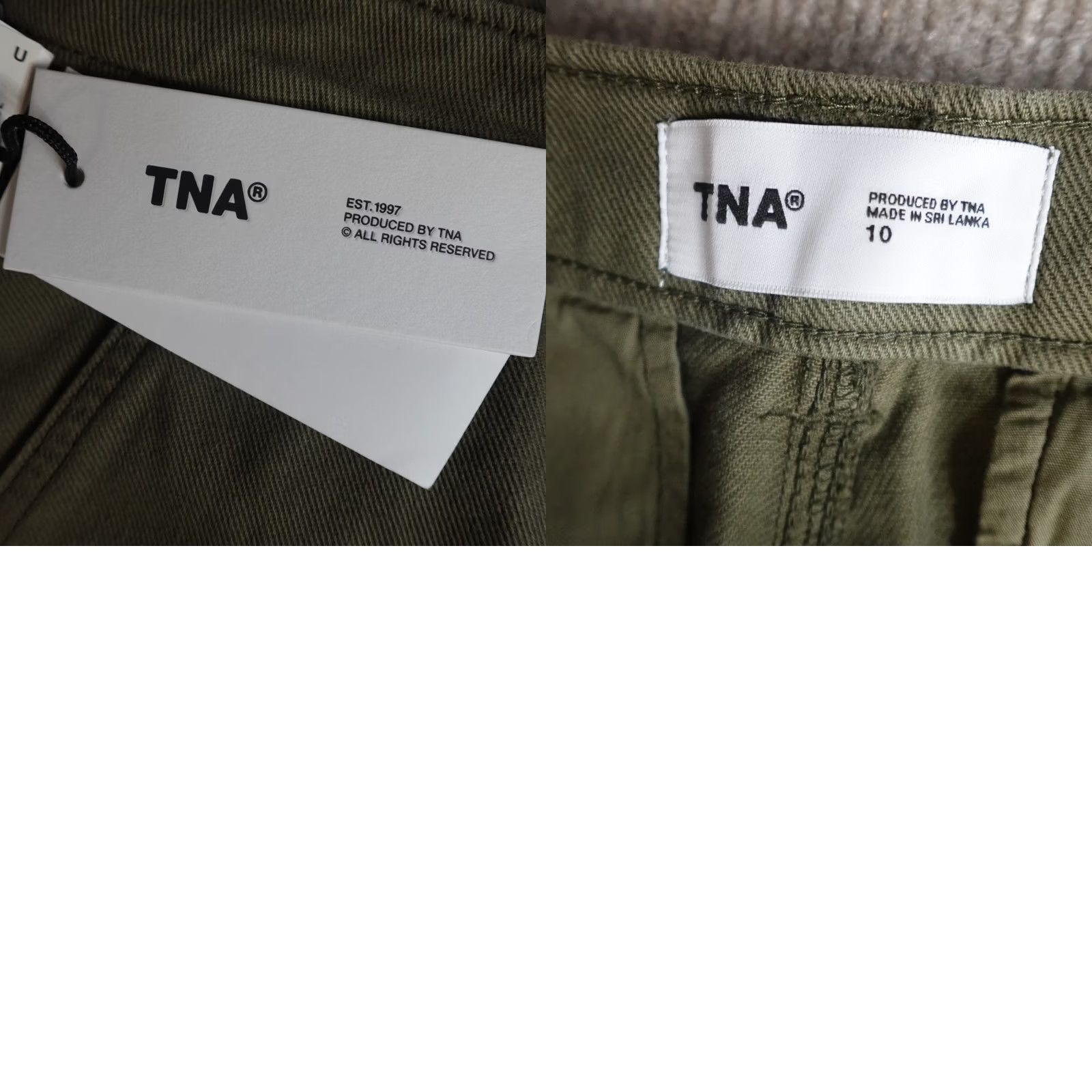 TNA TNA Womens Shorts Cargo 10 Green Olive Army Denim Cotton Blend Casual Shorts Womens Regular XS? No (Error: do not include extra words) Size 32" / US 10 / IT 46 - 9 Thumbnail