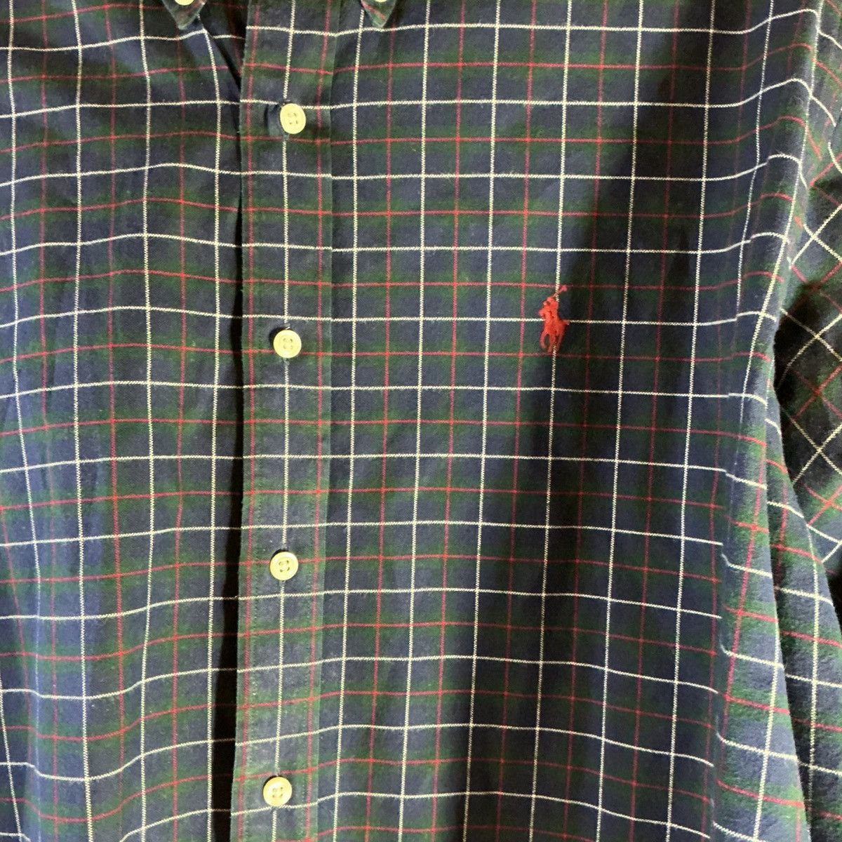 Ralph Lauren Ralph Lauren Men’s XL Blue Green Red Plaid Long Sleeve Shirt Size US XL / EU 56 / 4 - 2 Thumbnail