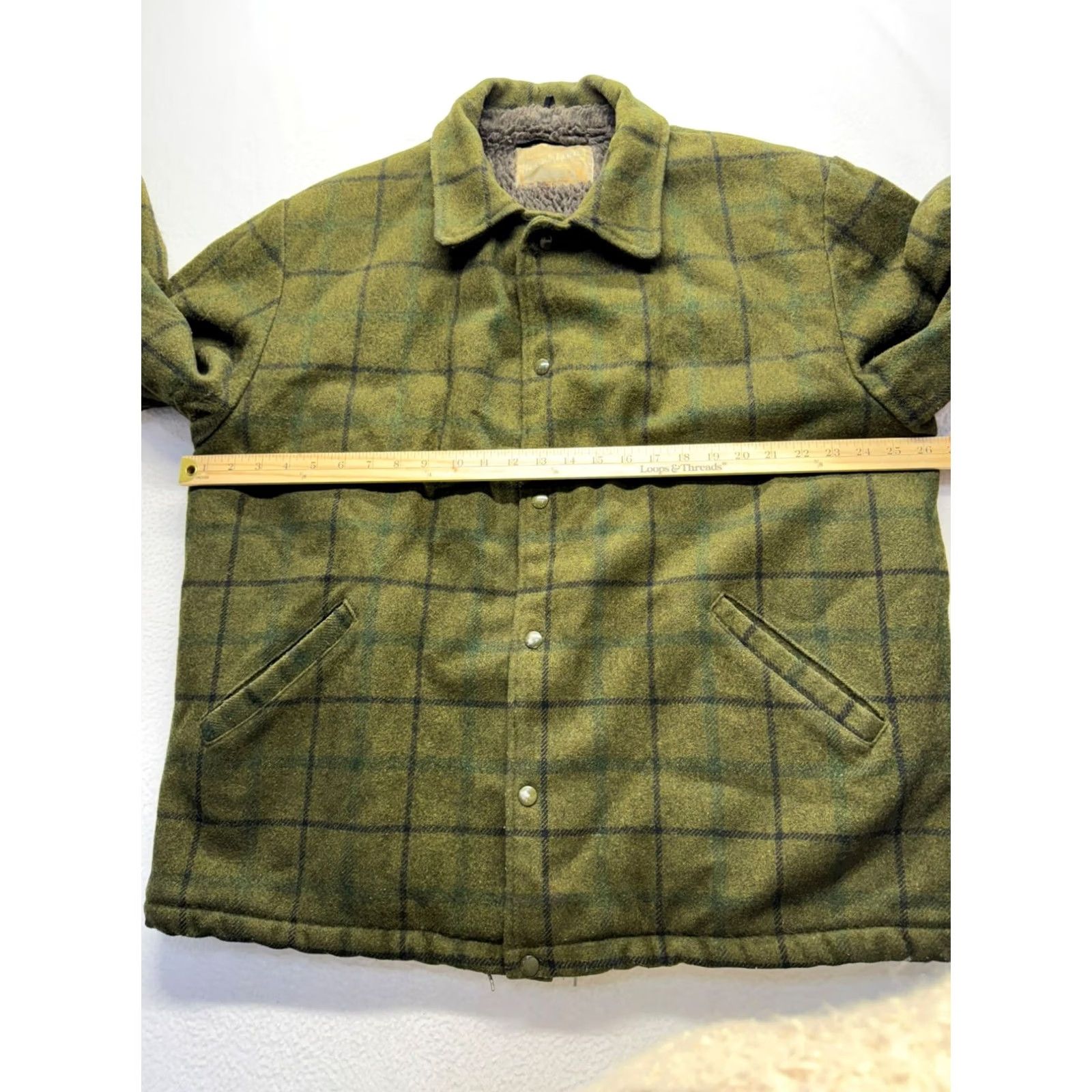 Vintage VINTAGE Land ’n’ Lakes Wool Jacket Mens Large Green Bomber Jacket Size US L / EU 52-54 / 3 - 7 Thumbnail