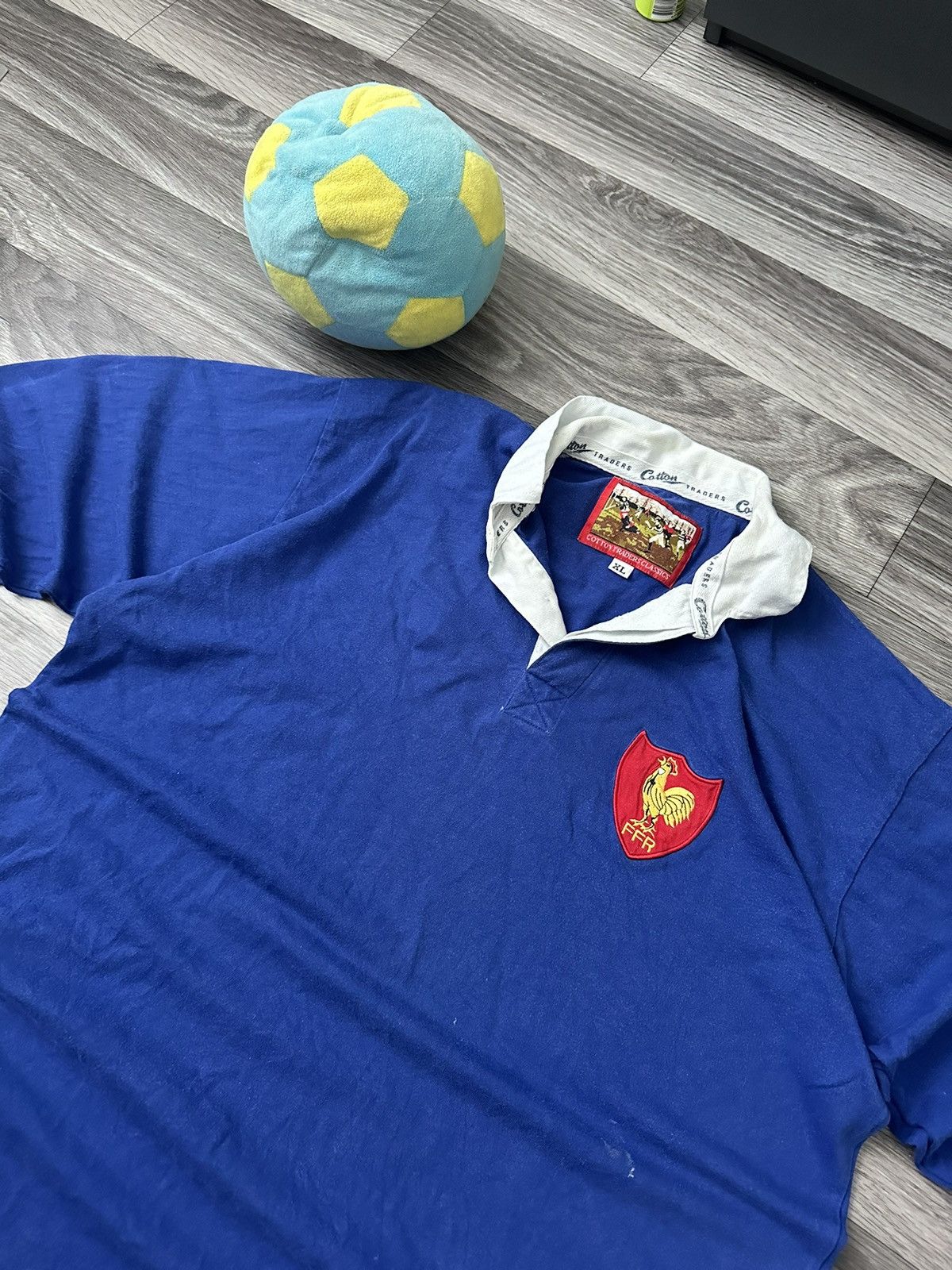 Cotton Traders Cotton Traders Vintage France Longsleeve Rugby Jersey retro Size US XL / EU 56 / 4 - 2 Thumbnail