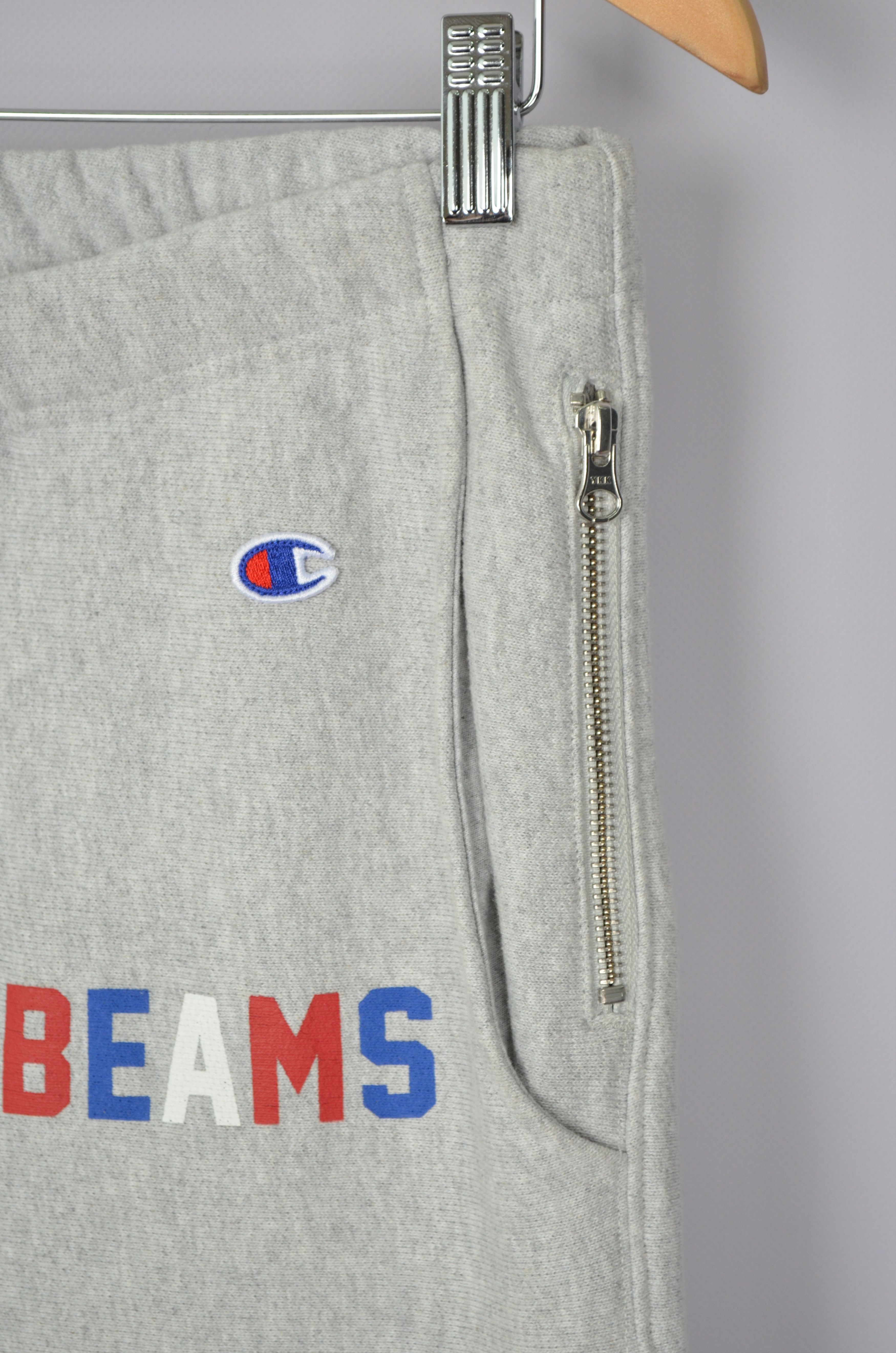 Beams Japan × Champion × Designer BEAMS x Champion Sweatpants Joggers Size S Gray Zipper Size US 30 / EU 46 - 5 Thumbnail