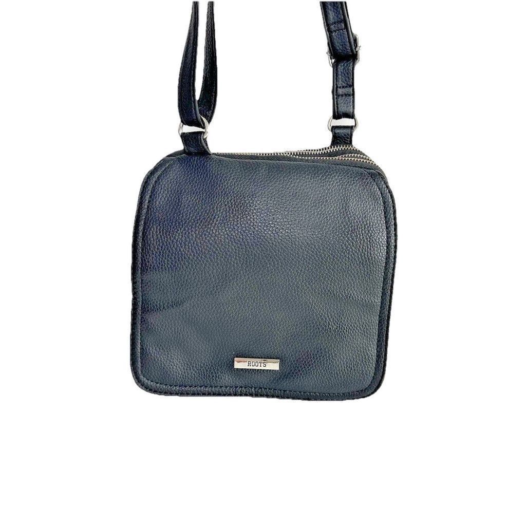 Bohemia Design x Roots VTG Roots Triple Zip Compartment Faux Leather Crossbody Bag in Black, Women's