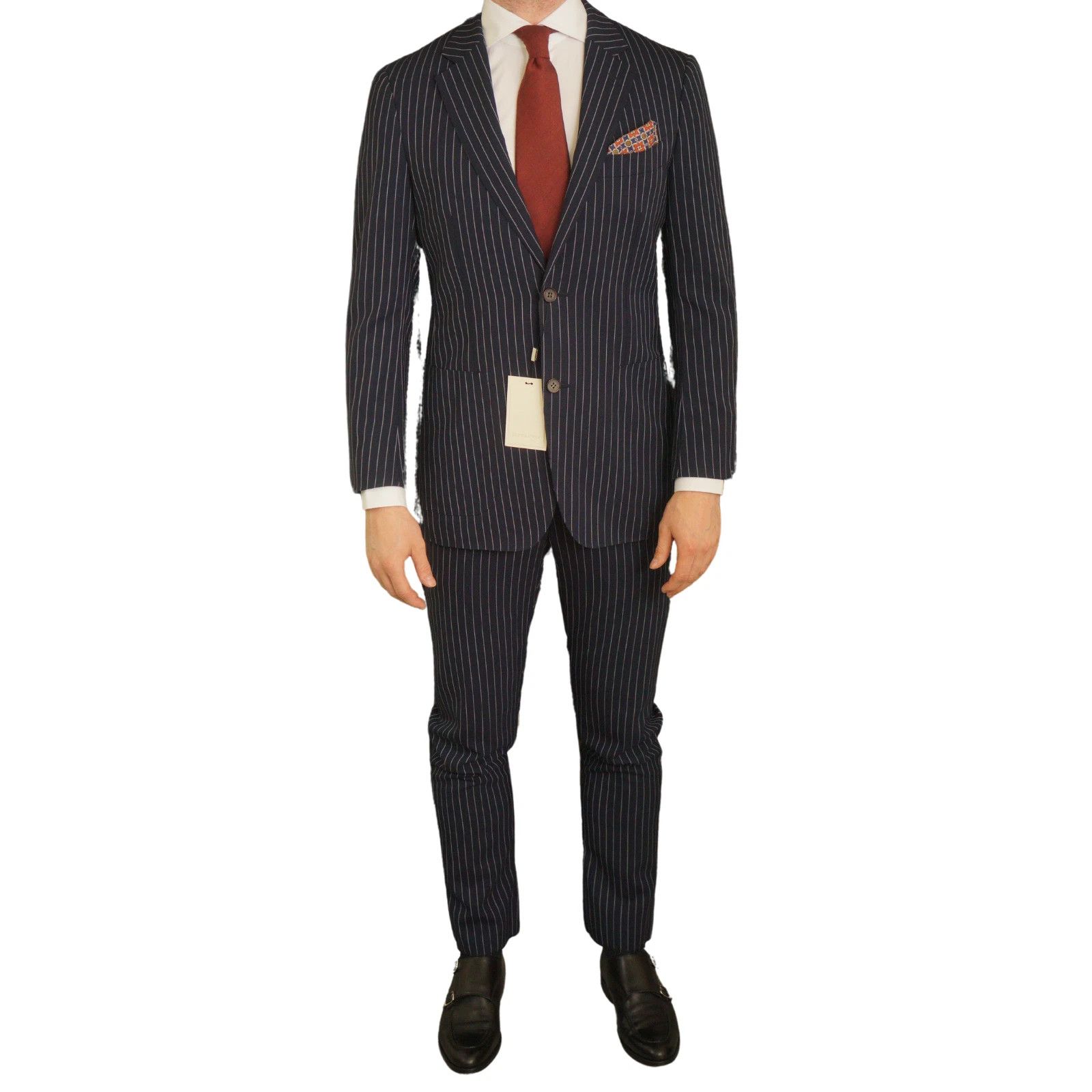 Suitsupply Men Suitsupply Suit Traveller Havana Patch Pinstriped US38 Size 38R - 1 Thumbnail