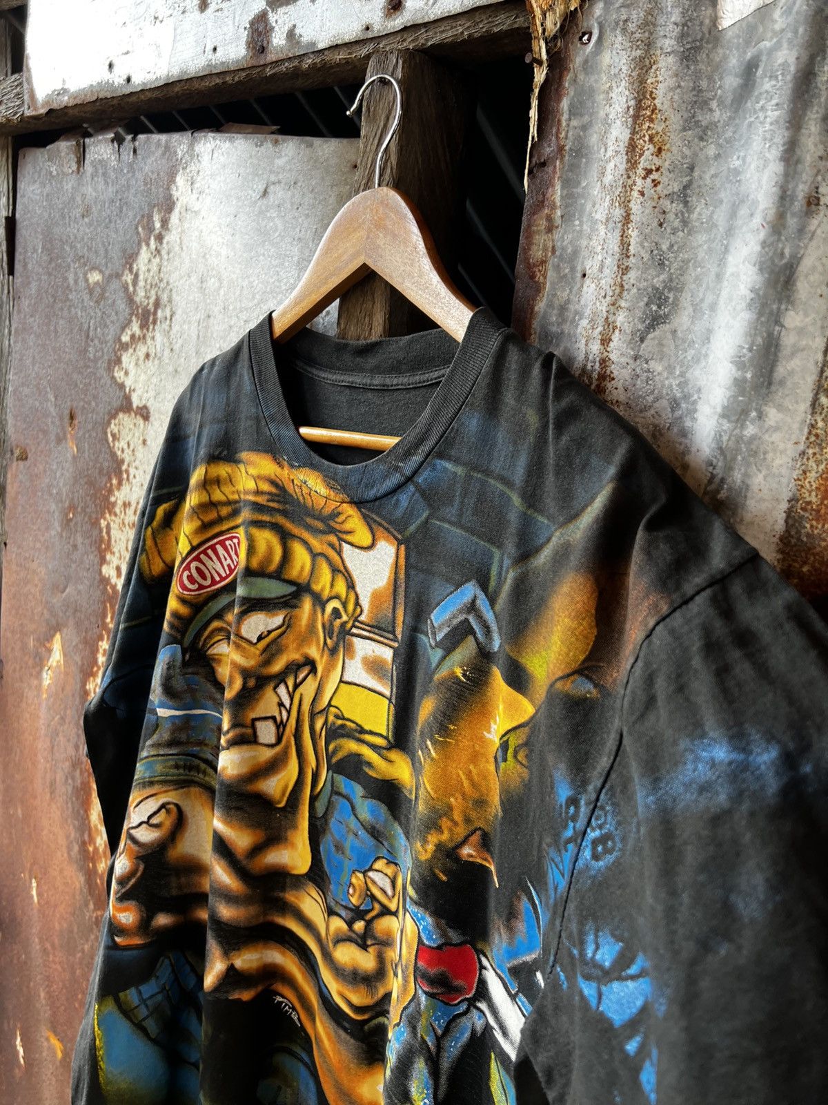Vintage Vintage 90s CONART Kray One Graffitti AOP Bootleg Size US XL / EU 56 / 4 - 5 Thumbnail
