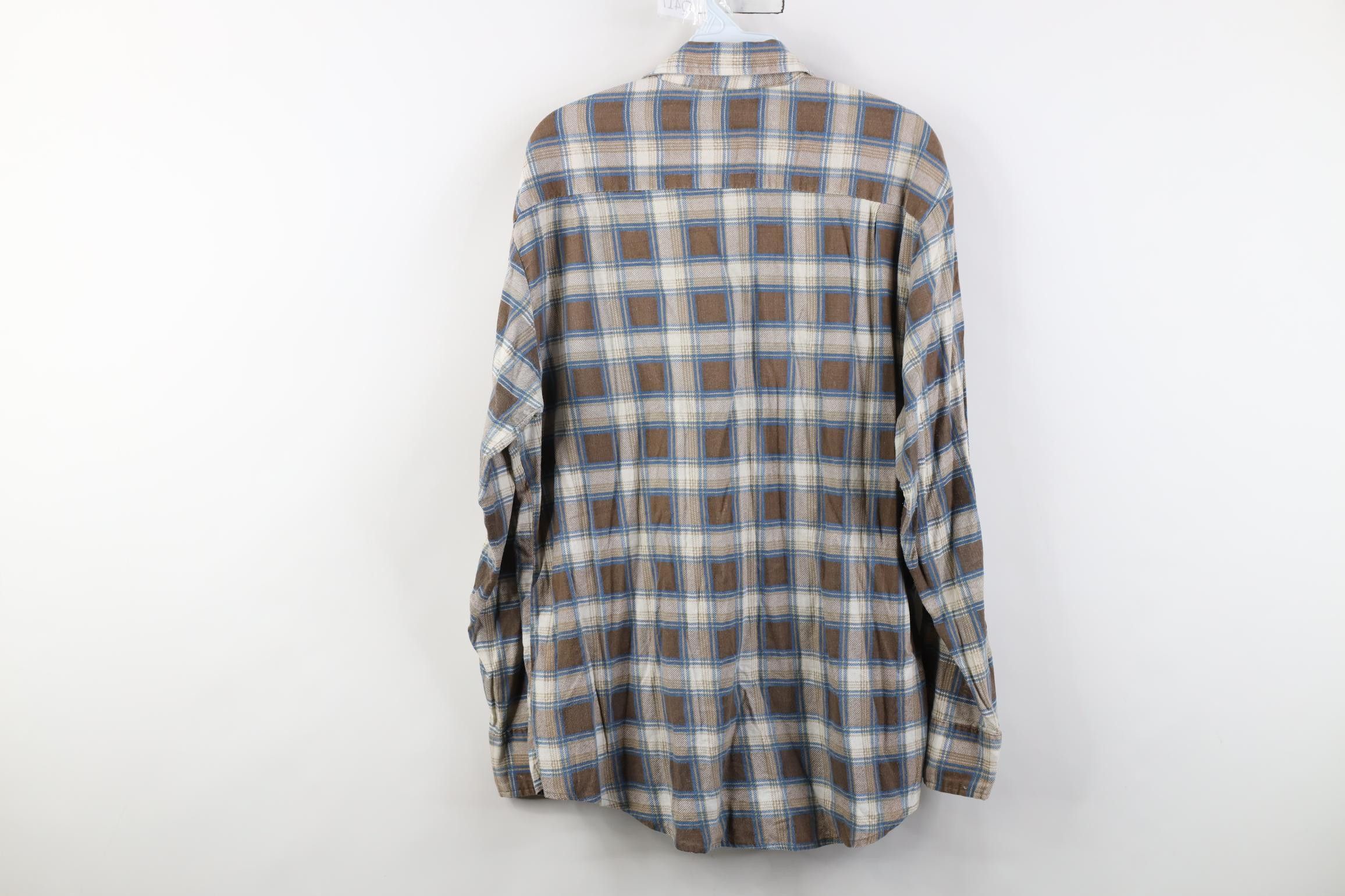 Vintage Vintage 70s Streetwear Western Flannel Button Shirt Plaid Size US L / EU 52-54 / 3 - 11 Thumbnail
