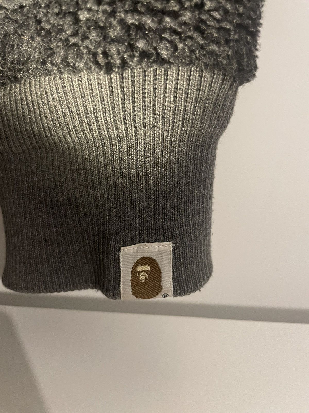 Bape × Vintage bape bapesta sherpa fleece grey Size US L / EU 52-54 / 3 - 4 Thumbnail