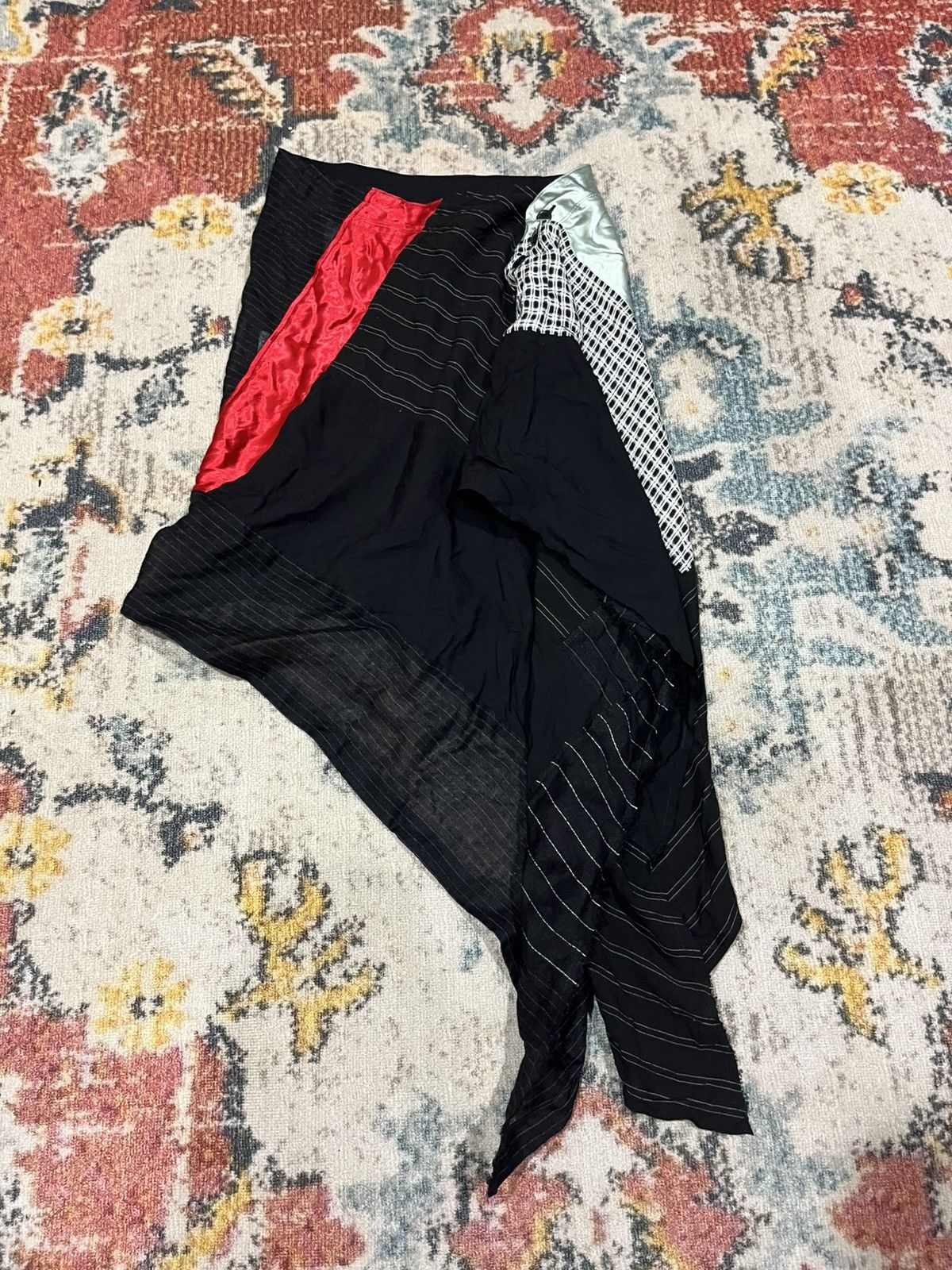 Yohji Yamamoto ‘04 ss Asymmetrical patchwork skirt Size 29" - 5 Thumbnail