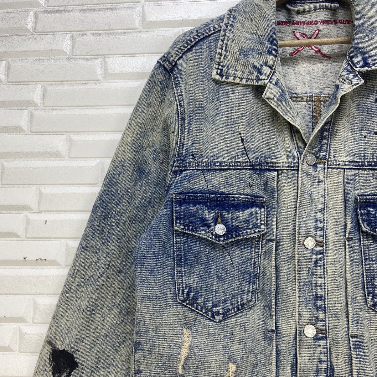 Japanese Brand Japanese Brand Distressed Denim Paint Splatter Denim Jacket Size US M / EU 48-50 / 2 - 5 Thumbnail