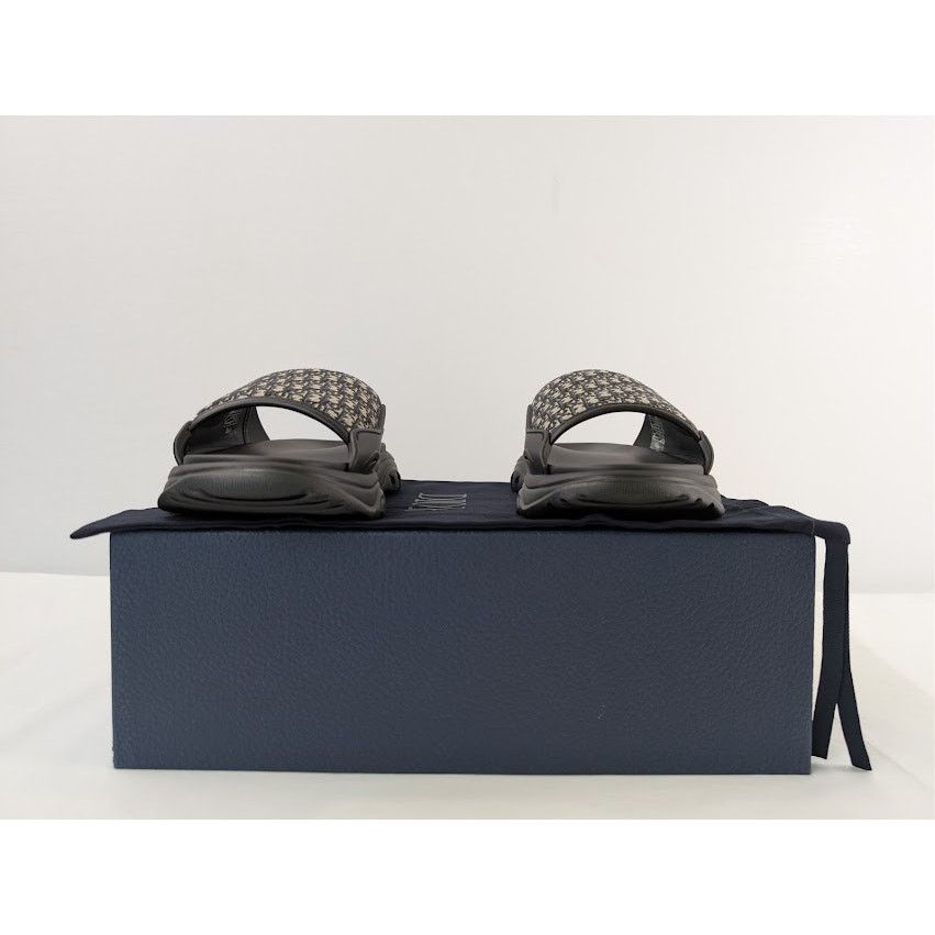 Dior o1rshd1 H-Town Single Band Slipper Sandal in Black / Beige Size US 8 / EU 41 - 19 Thumbnail