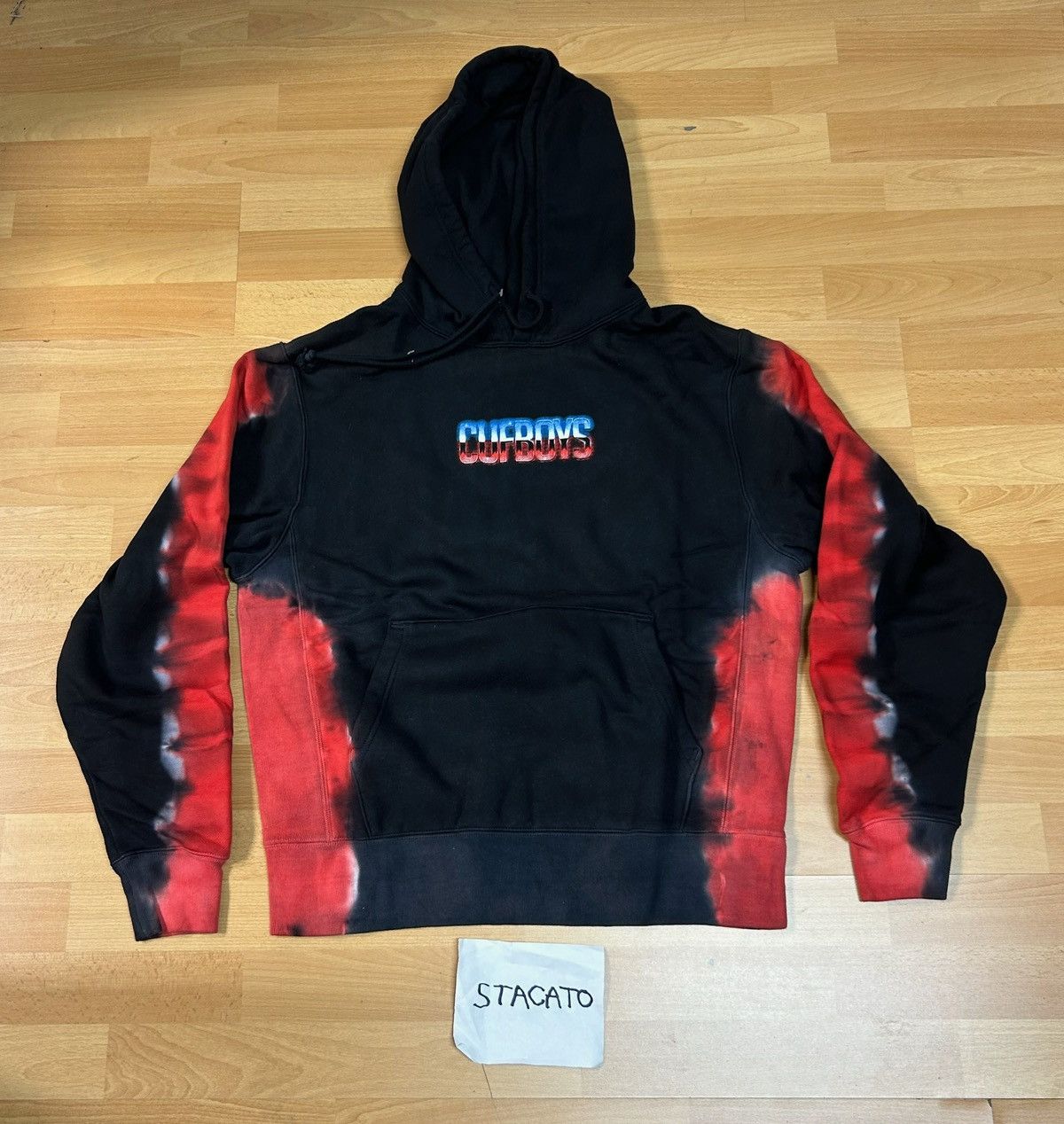 Rap Tees × Vintage CUFBOYS Tie Dye Hoodie Black Size US M / EU 48-50 / 2 - 1 Thumbnail