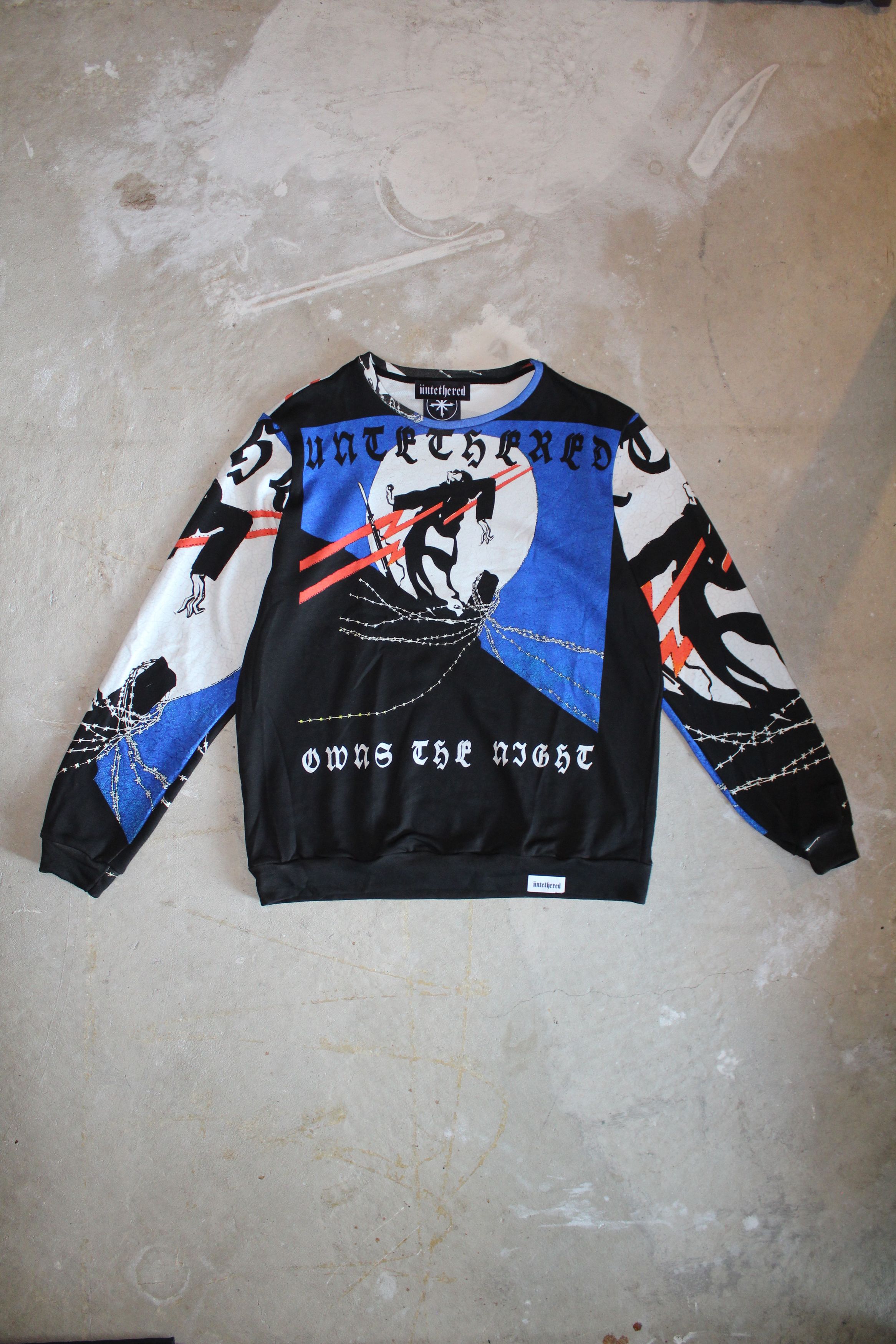 Japanese Brand Own the Night Crewneck Size US L / EU 52-54 / 3 - 1 Thumbnail