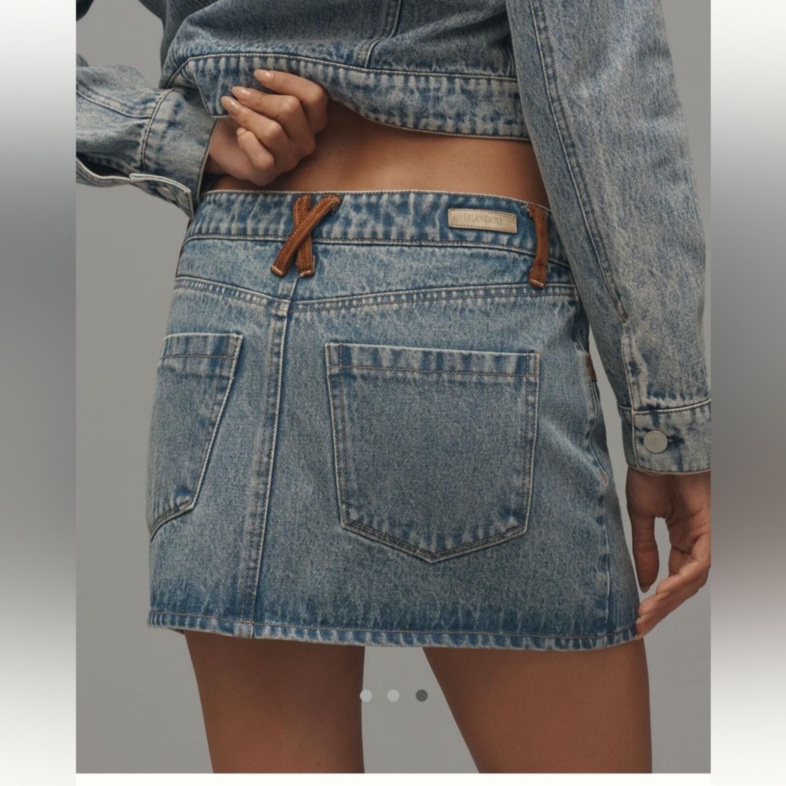 BLANKNYC Anthropologie BLANKNYC Rodeo Drive Denim Mini Skirt, Size 28 Size 30" / US 8 / IT 44 - 3 Thumbnail