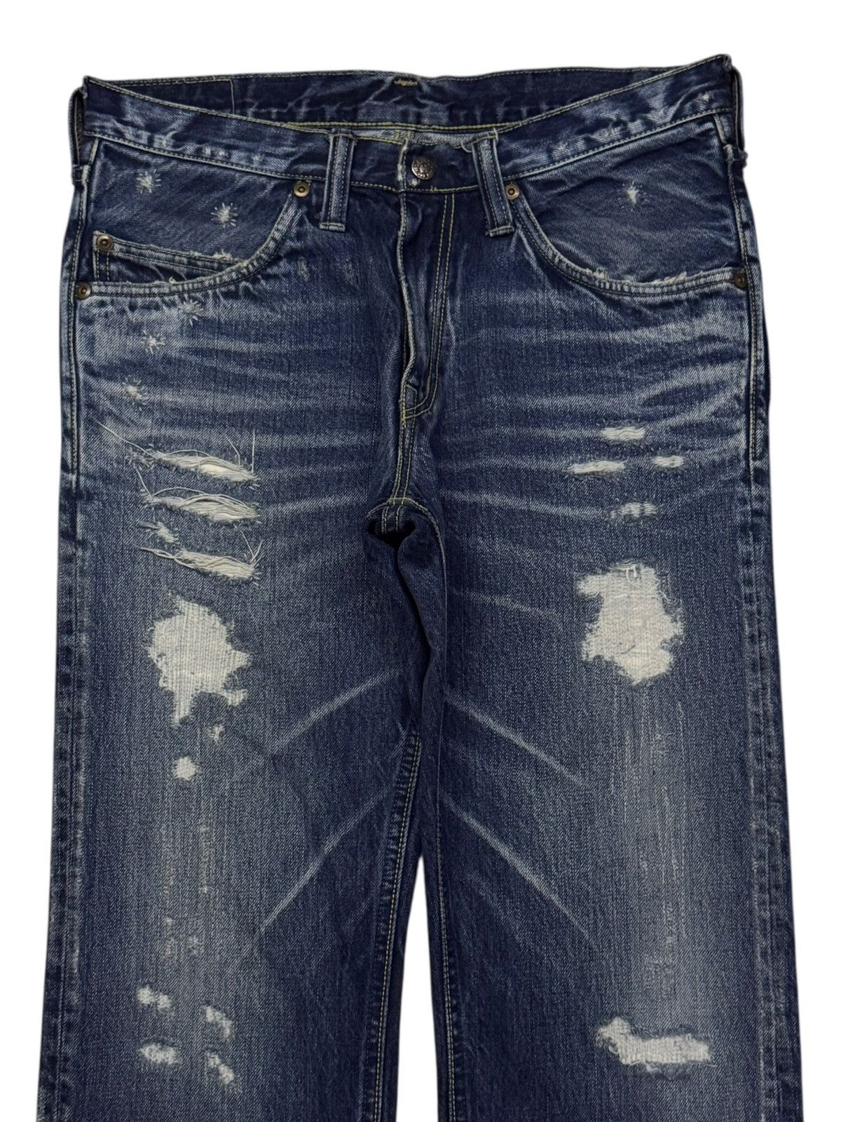 Blue Blue Japan Vintage Y2K Blue Blue Japan | King Of The Blue | W31 Size US 31 - 4 Thumbnail