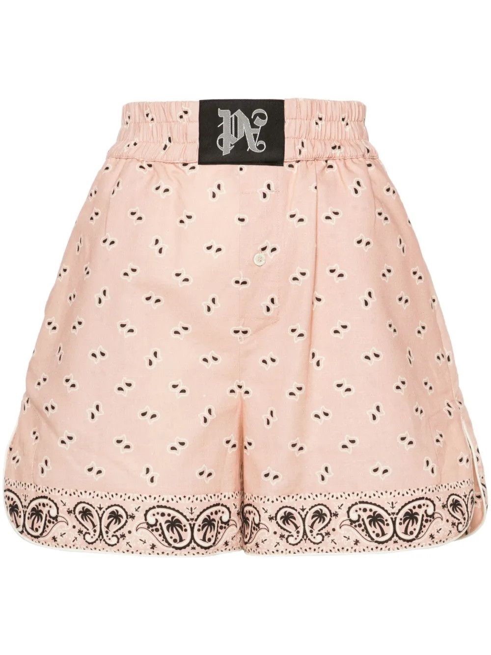 Palm Angels o1y1125 Short in Beige/Black Size 25" / US 0 / IT 36 - 1 Thumbnail