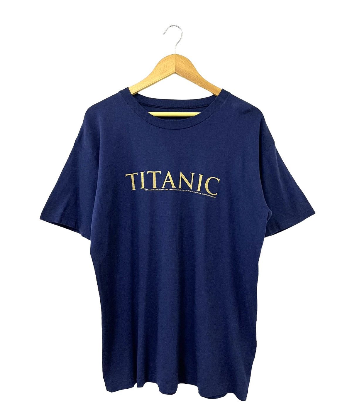 image of 1998 Titanic Leonardo Dicaprio Romantic Movie Tshirt in Blue, Men's (Size XL)