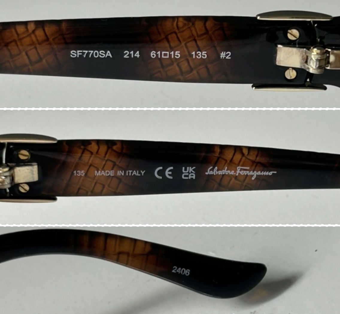 Salvatore Ferragamo Salvatore Ferragamo SF770SA Havana Brown Tortoise Sunglasses Size ONE SIZE - 8 Thumbnail