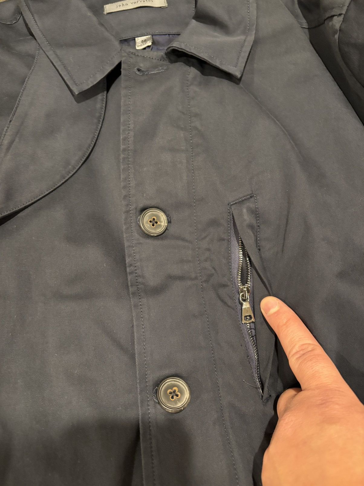 John Varvatos $1298 NWT John Varvatos Garvin Coat 48 Navy Blue Trench M Size US M / EU 48-50 / 2 - 13 Thumbnail