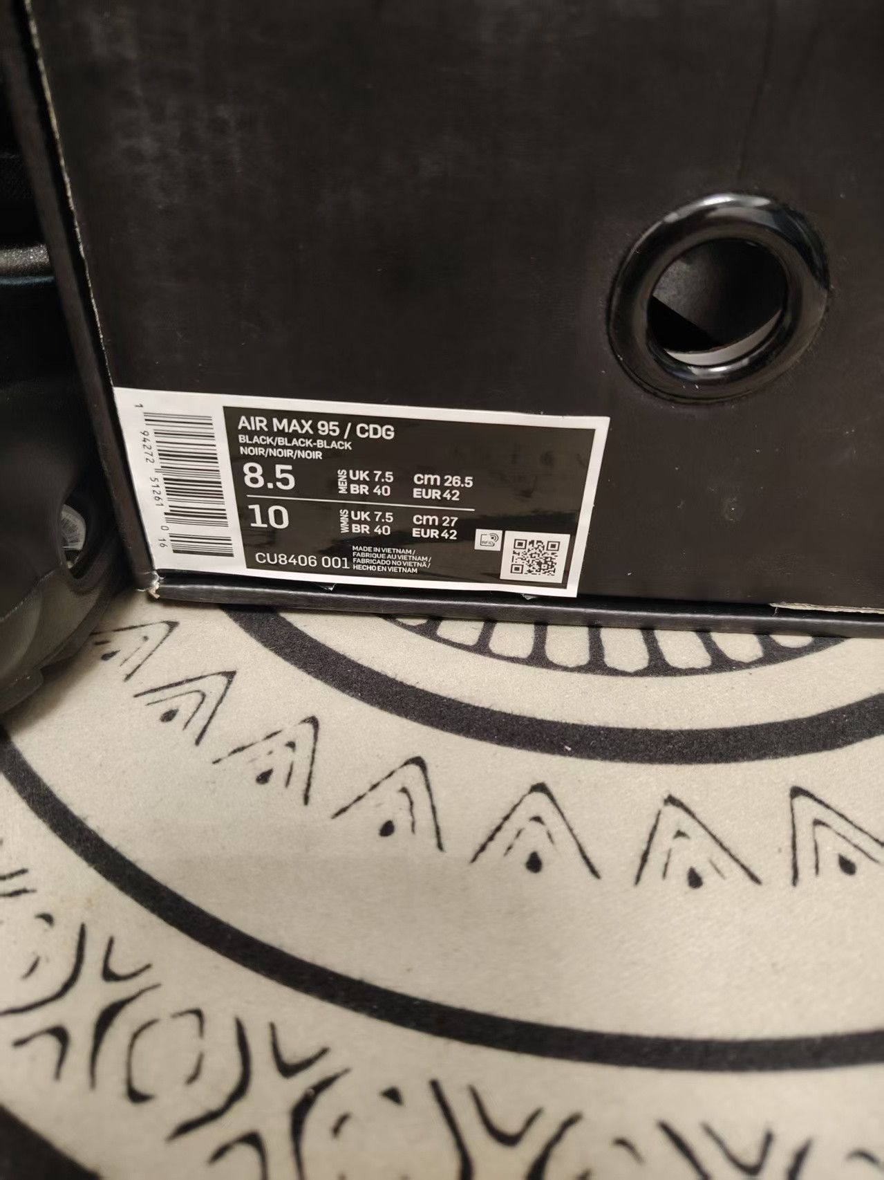 Nike Air Max 95 Comme des Garcons Black Men's US