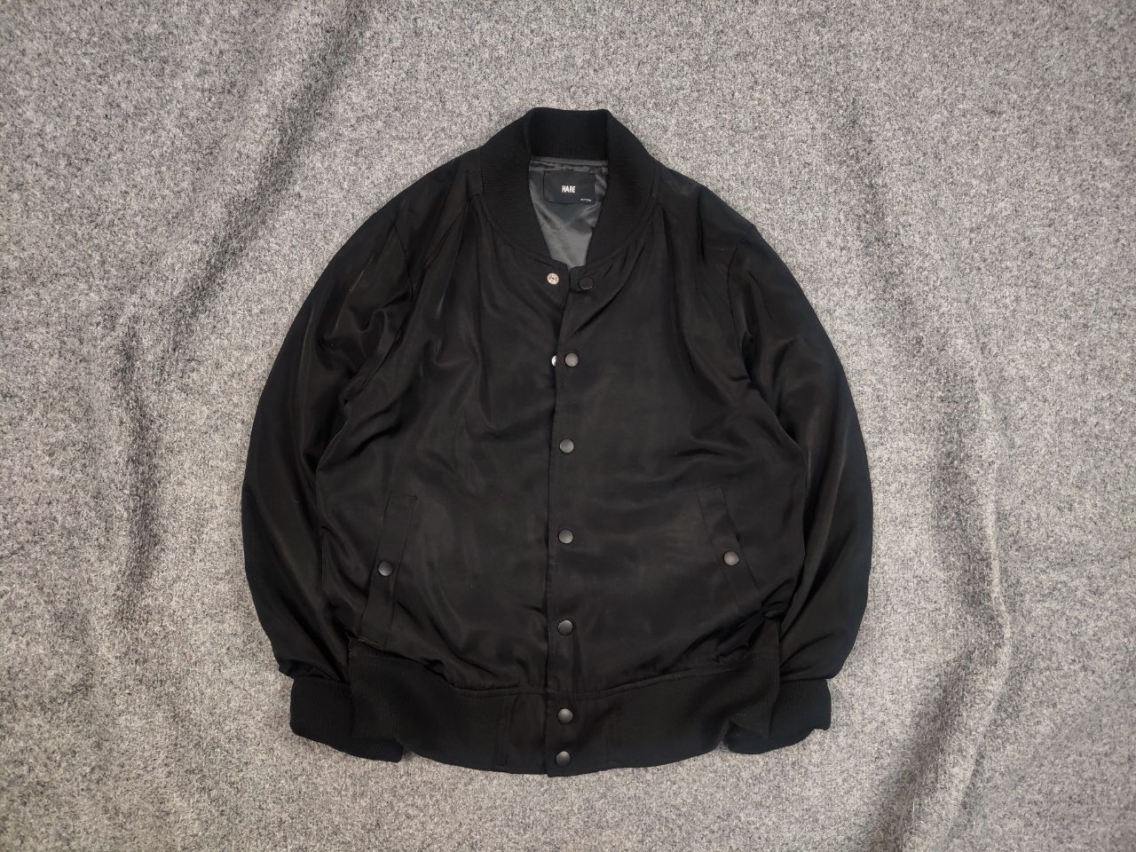 HARE Hare Japan Bomber Flight Minimalistic black Jacket Vintage Size US M / EU 48-50 / 2 - 1 Thumbnail