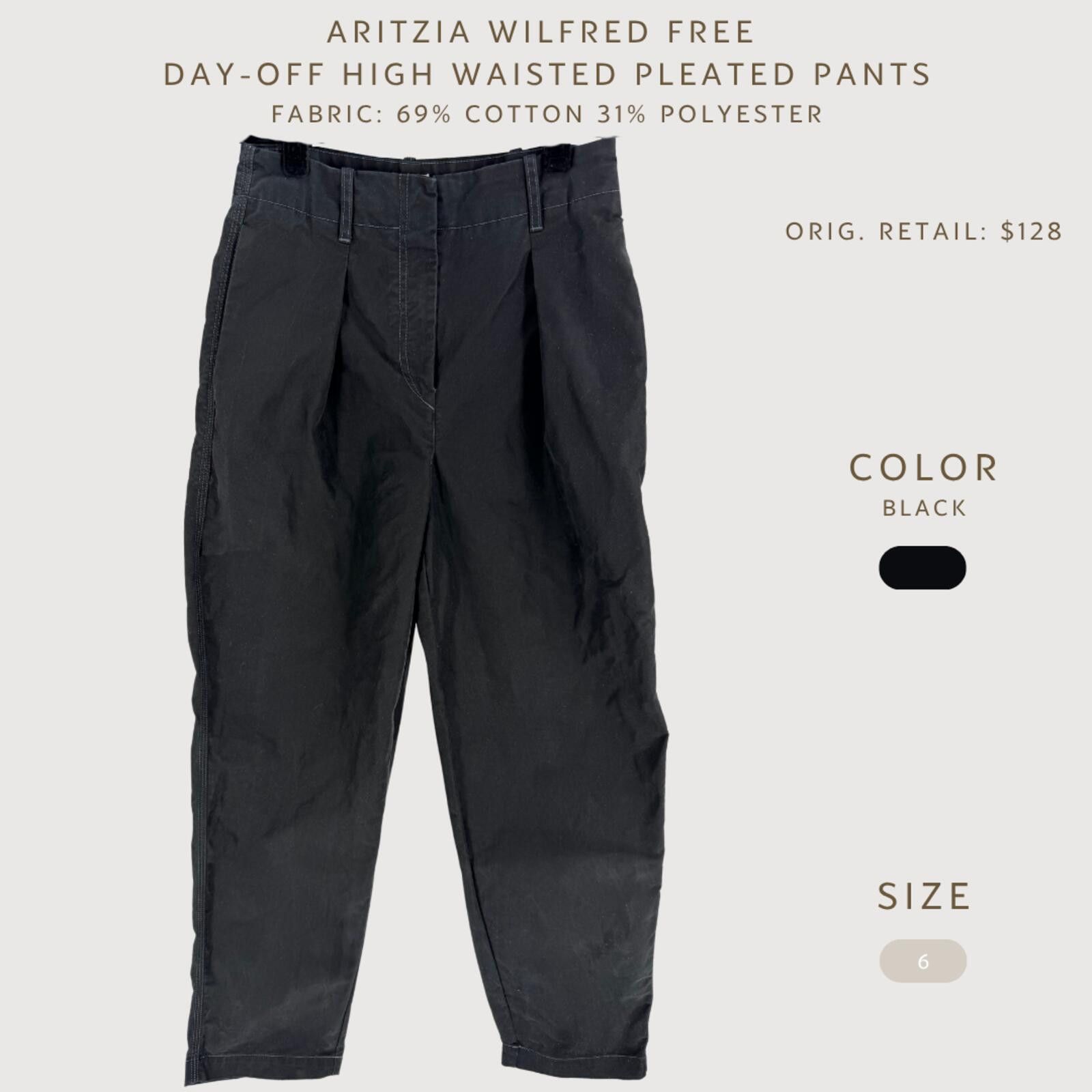 Other Aritzia Wilfred Free Day-Off Pleated Pants 6 Size 28" / US 6 / IT 42 - 2 Thumbnail