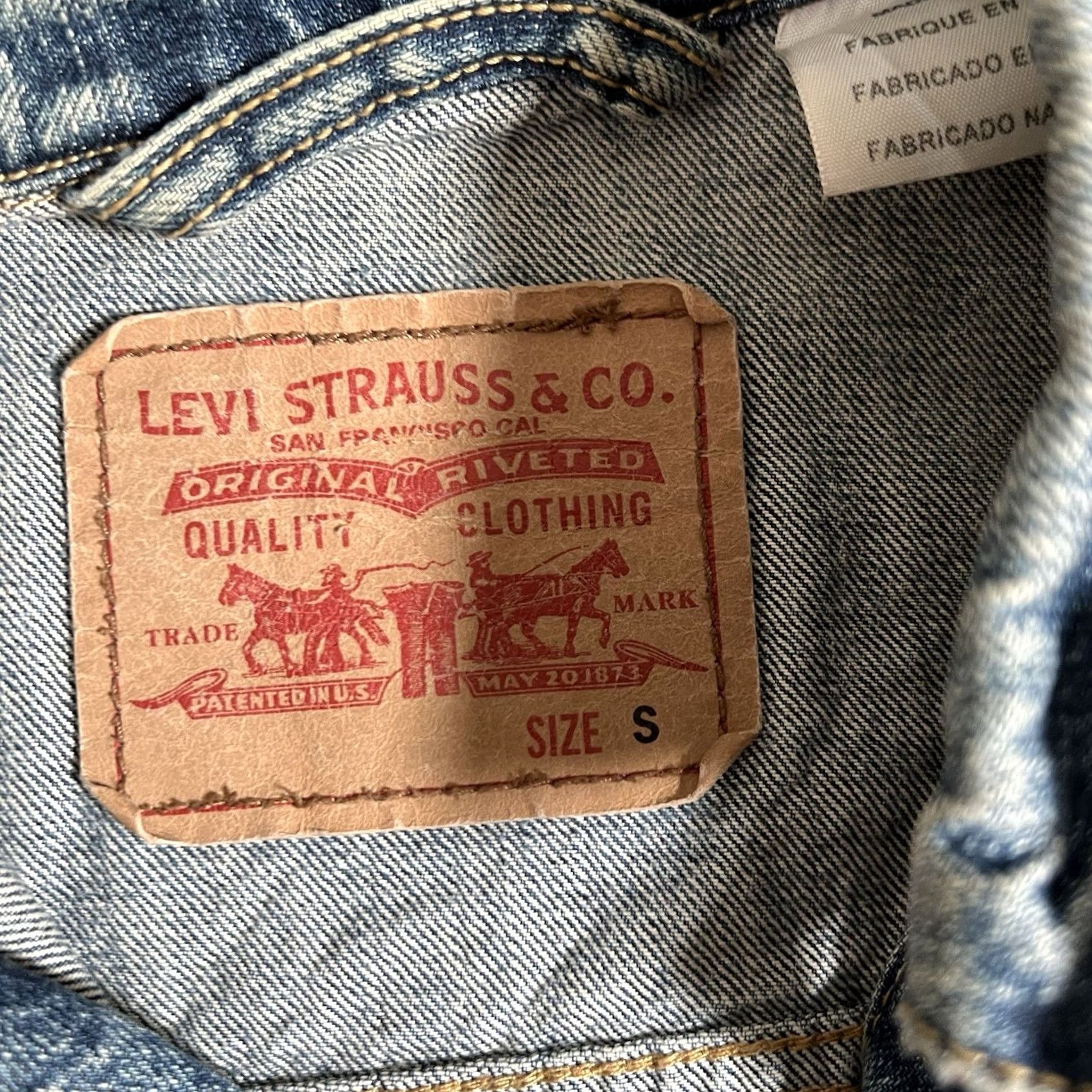 Levi's Levi's Trucker Jacket Denim Blue Jean Button Front Men S Size Regular Small Blue Size US 29 - 5 Thumbnail