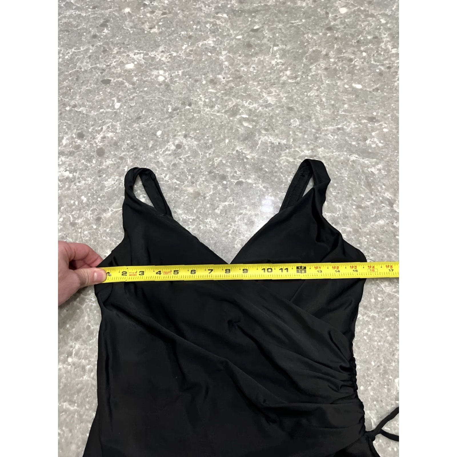 Vintage Miraclesuit One Piece Swimsuit Womens Razzle Dazzle Eclat Black 12 Stretch Size ONE SIZE - 5 Thumbnail