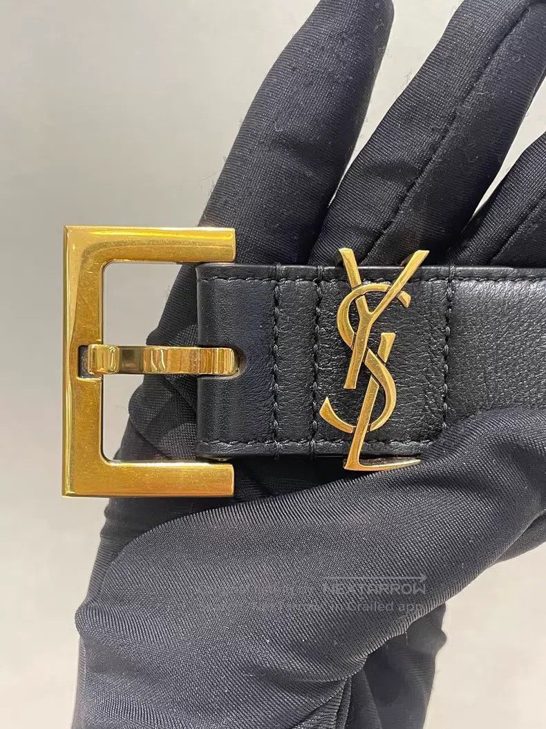 Saint Laurent Paris Saint Laurent Paris size 75 Square Buckle Black i Size ONE SIZE - 4 Thumbnail