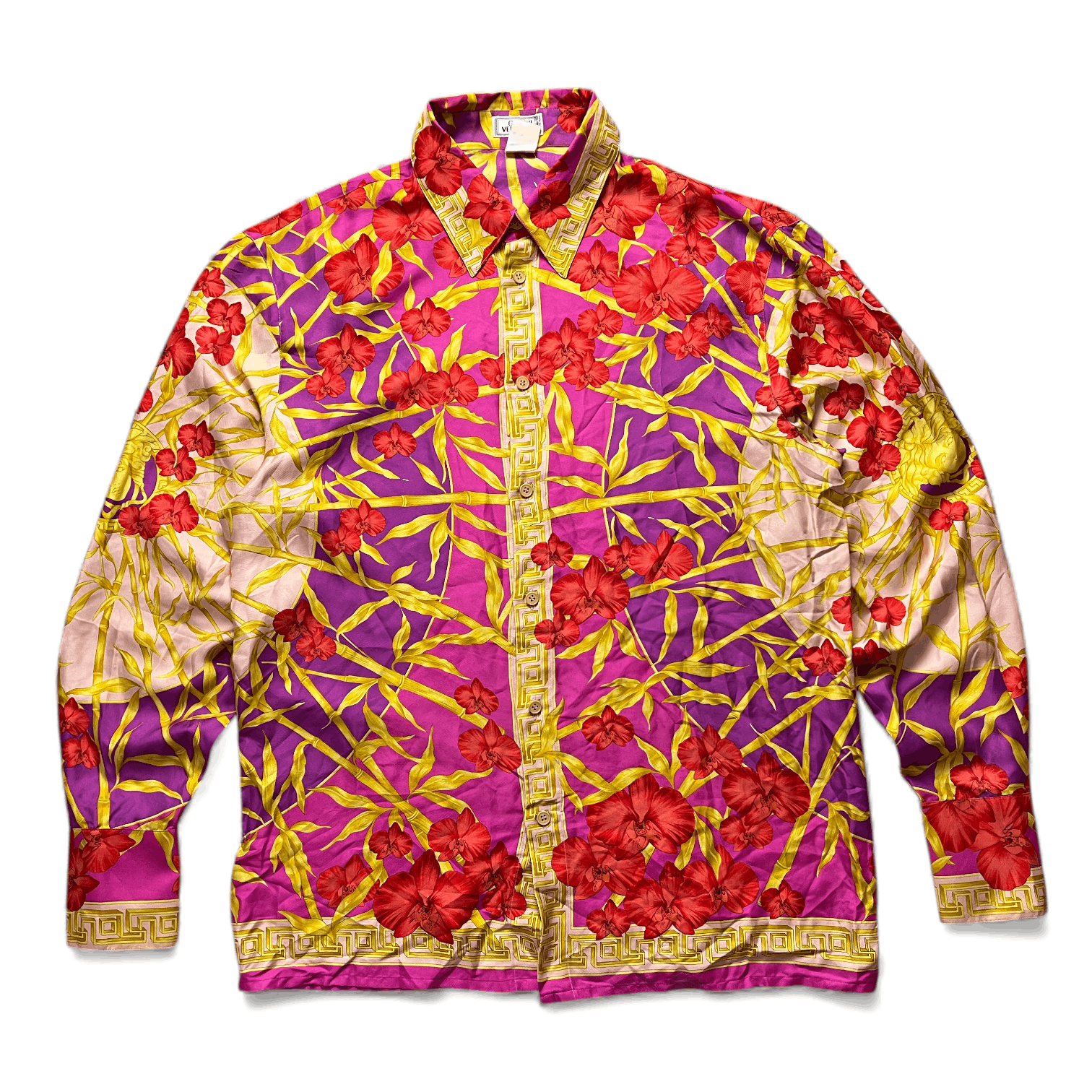 Versace Vintage Gianni Versace medusa floral bamboo silk shirt Size US M / EU 48-50 / 2 - 1 Thumbnail