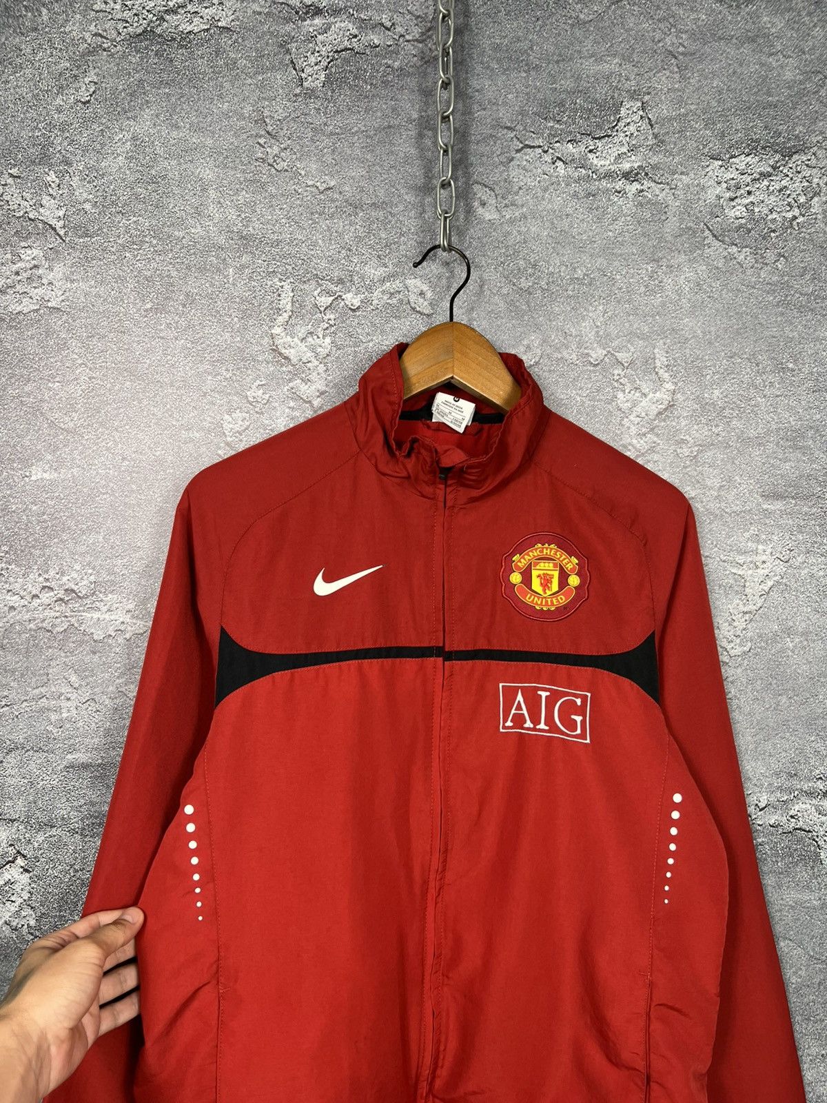 Nike Vintage 2009 Nike Manchester United Nylon Track Top Jacket Size US S / EU 44-46 / 1 - 2 Thumbnail