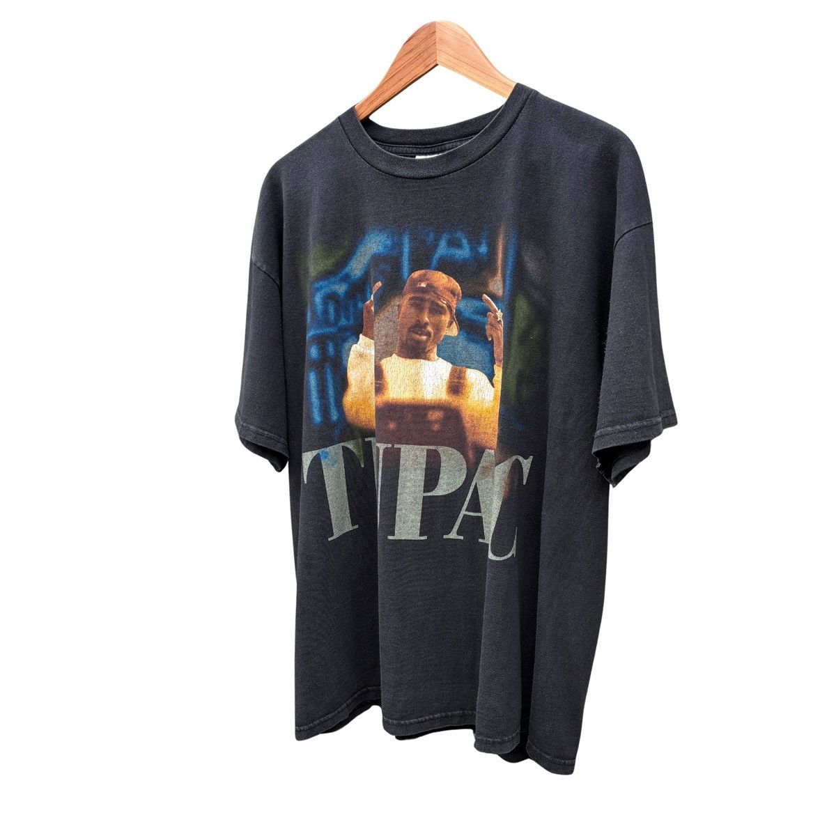 Rap Tees Vintage 1999 Tupac Middle Finger Sharkur Rap Tee Size US XL / EU 56 / 4 - 7 Thumbnail