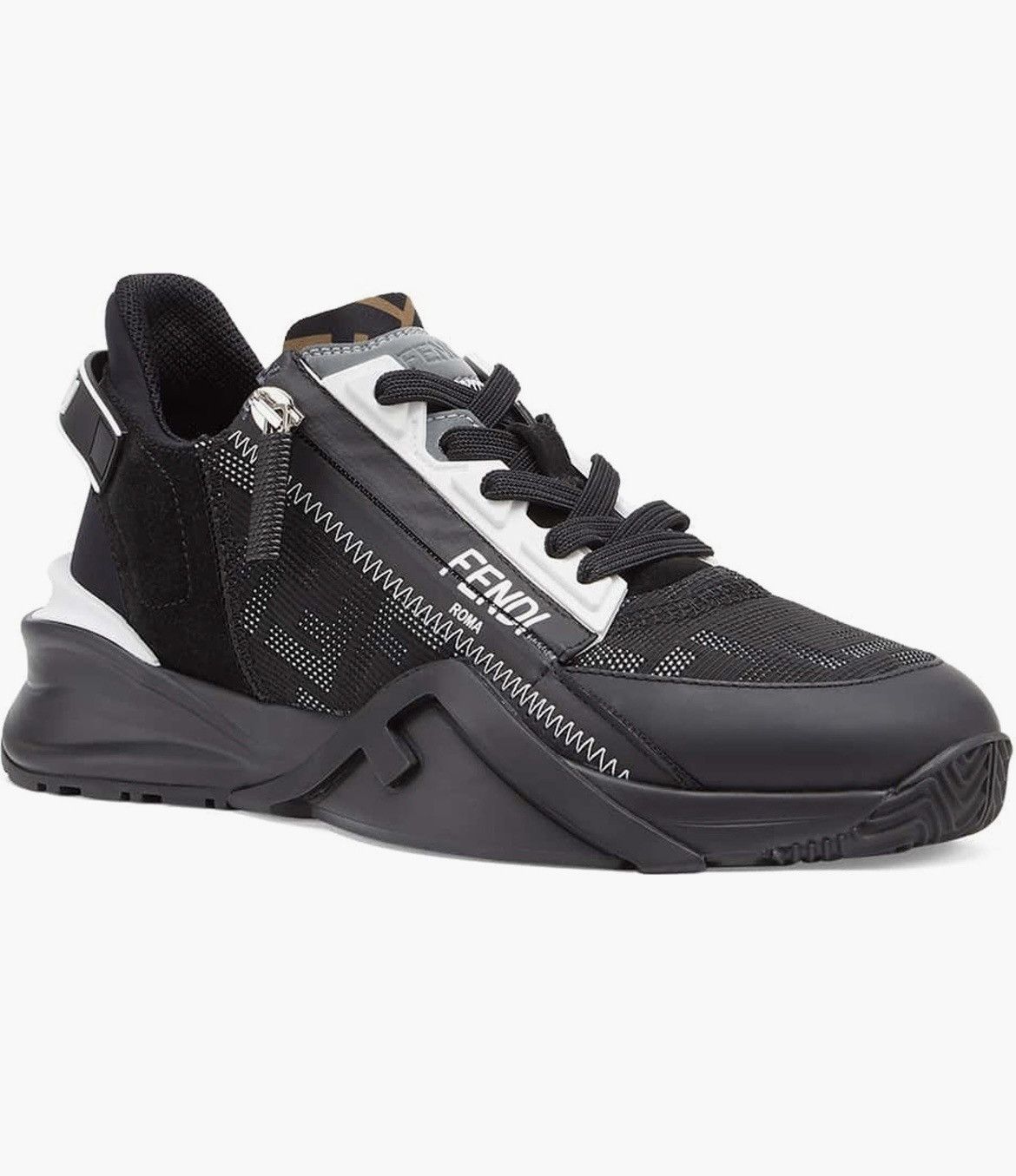 Fendi Fendi Flow Logo Low Top Sneaker Black Women Size US 9.5 / IT 39.5 - 2 Thumbnail