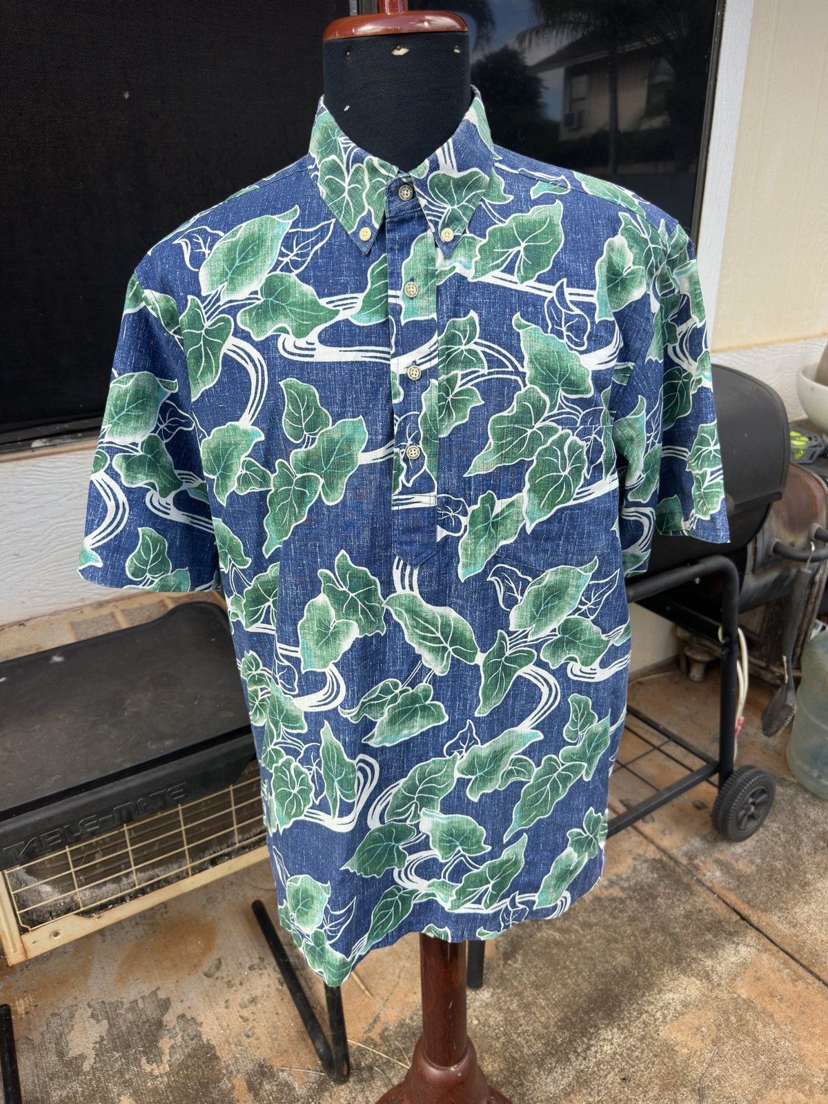 Reyn Spooner Reyn Spooner Classic Fit Hawaiian Print Blue/Green Men's L Size US L / EU 52-54 / 3 - 1 Thumbnail
