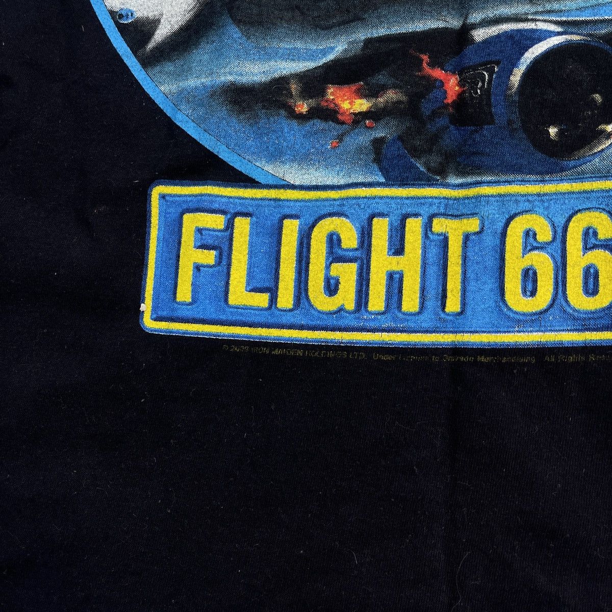 Band Tees × Iron Maiden Iron Maiden 2008 Flight 666 Box Fit Black T Shirt Size US XL / EU 56 / 4 - 8 Thumbnail