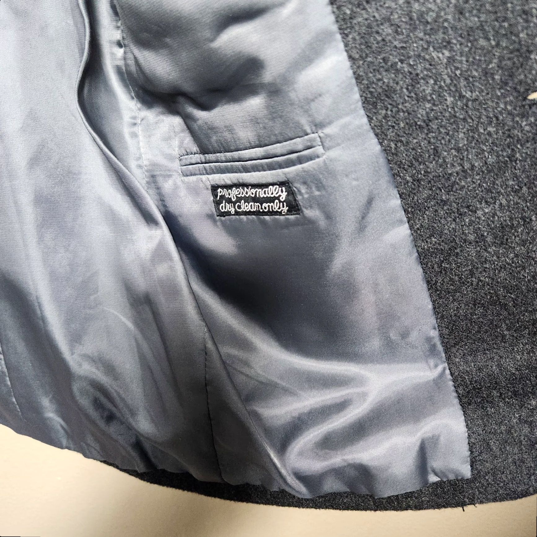 Camel Dario Di Napoli Men Sport Coat Jacket Charcoal Gray 100% Camel Hair 2 Button Single-Breasted Notch Lapel Size 38 Blazer Size 38R - 6 Thumbnail