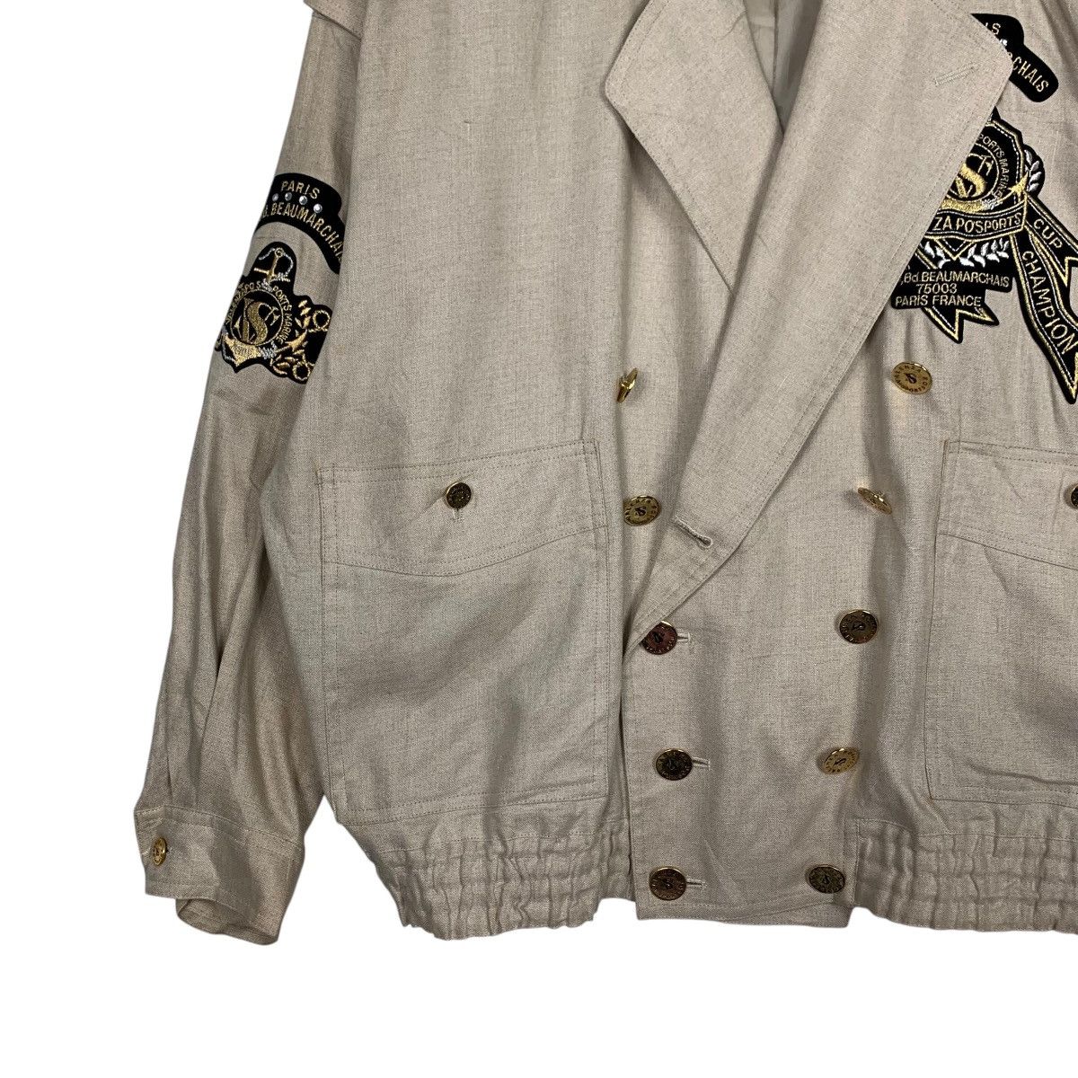 Japanese Brand VALENZA PO PARIS Double Collar Lightweight Jacket #2464-C111 Size M / US 6-8 / IT 42-44 - 3 Thumbnail