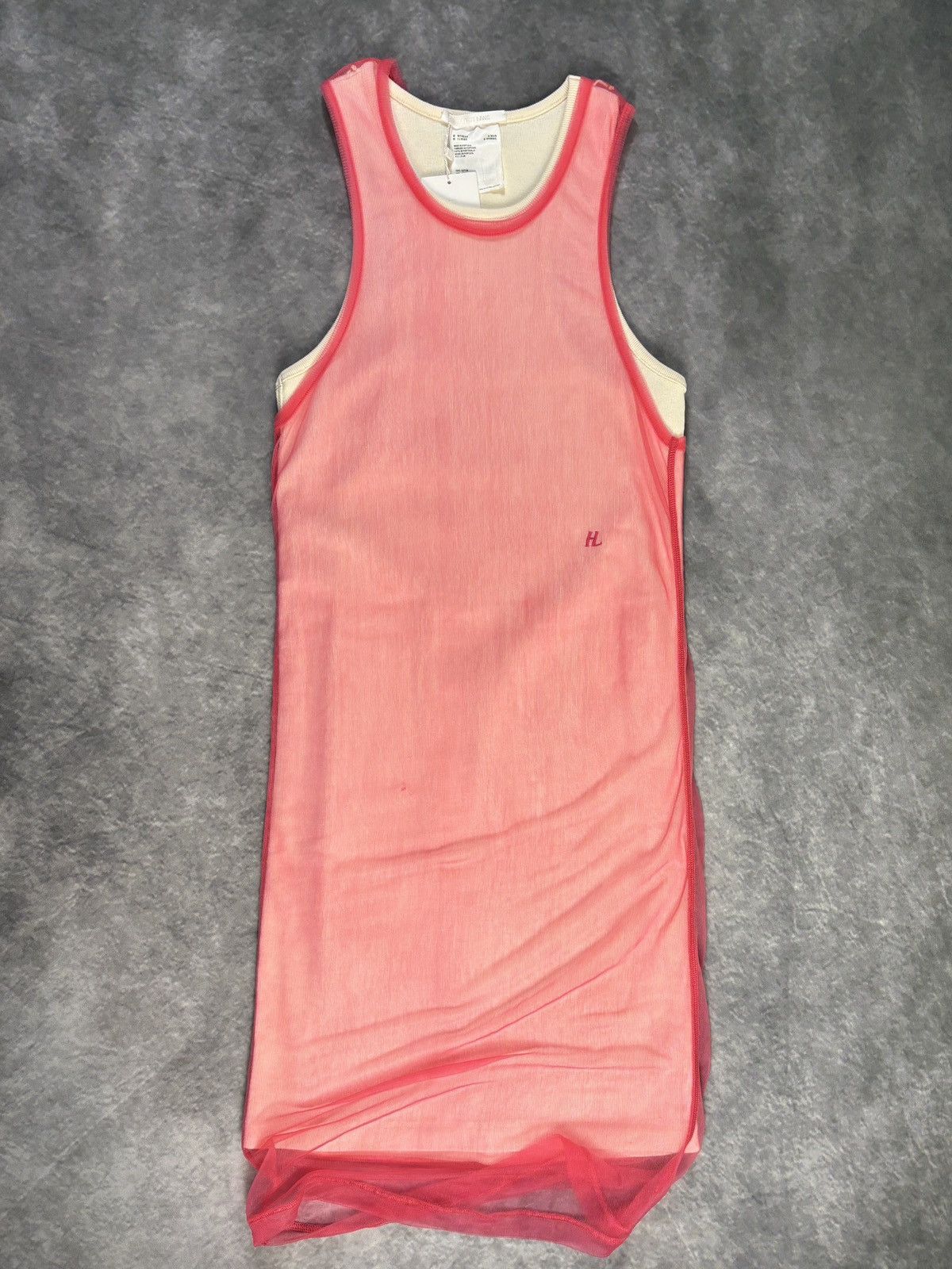 Helmut Lang Helmet Lang Tank Top Dress Long Sheer Double Layer Ribbed Size M / US 6-8 / IT 42-44 - 18 Thumbnail