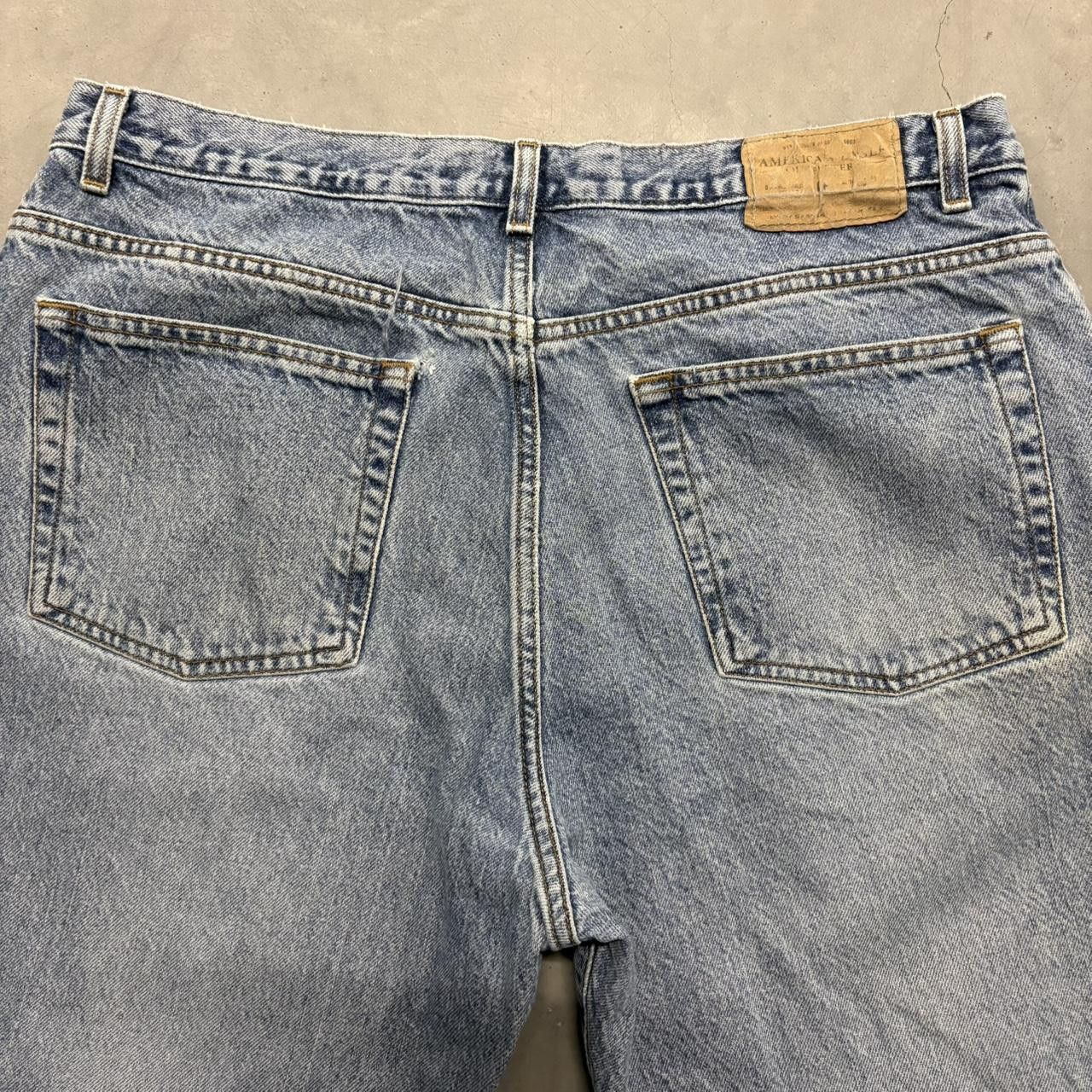 American Eagle Outfitters Crazy Vintage Y2K/2000s Baggy Streetwear Style American Eagle Medium Blue Wash Denim Jeans! Size US 36 / EU 52 - 7 Thumbnail