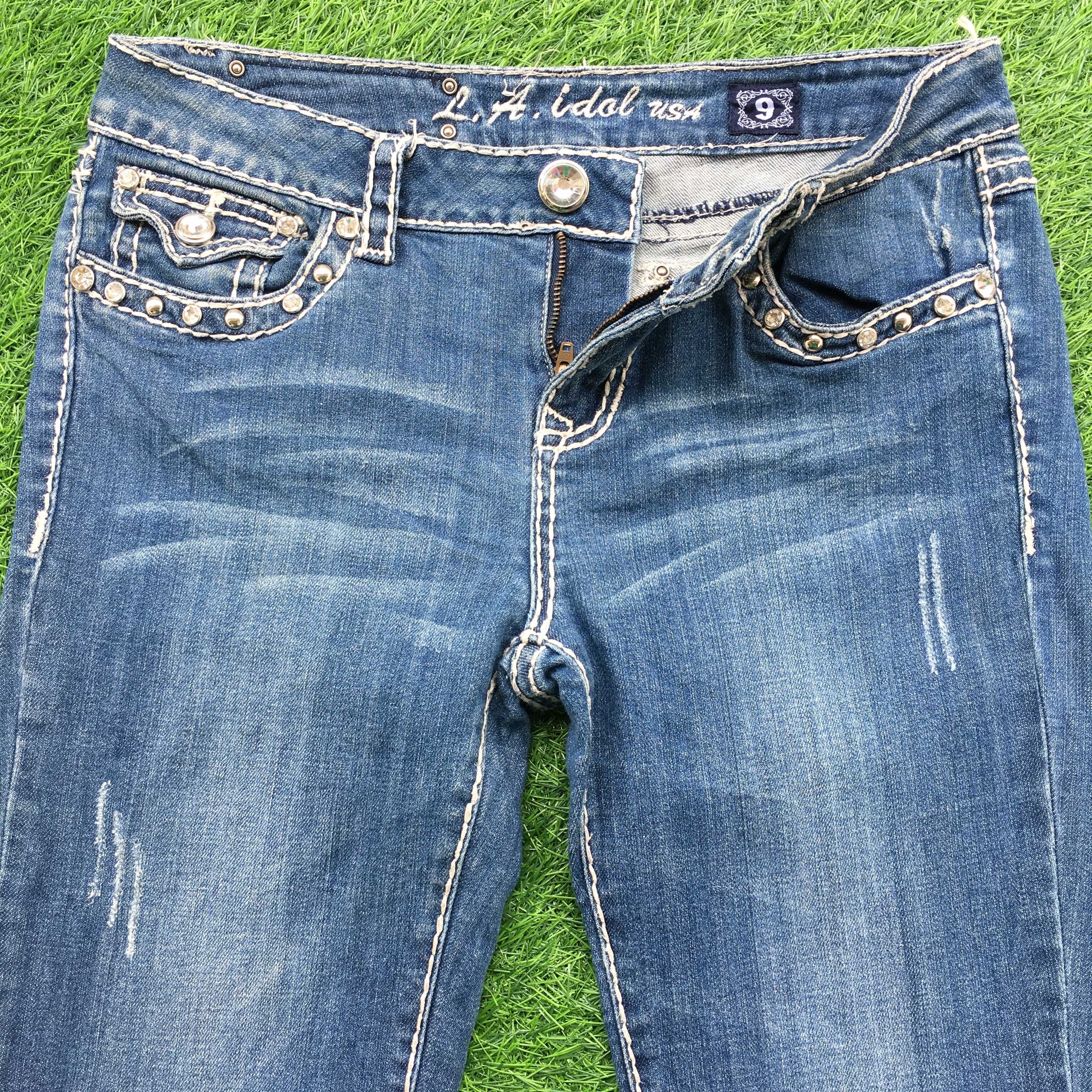 Grace in LA LA Idol USA signature cross boot jeans D-1028 Size 27" / US 4 / IT 40 - 3 Thumbnail