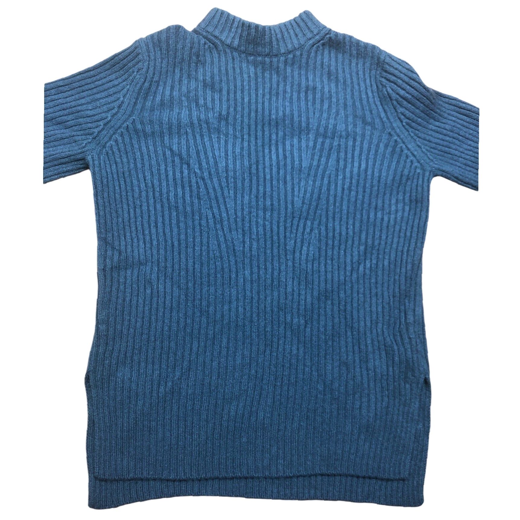 Vince Vince Womens Sweater Tunic Crew Neck Long Sleeve Blue Wool Cashmere Ribbed Small Tide Pool Blue Tide Pool Blue Size S / US 4 / IT 40 - 2 Thumbnail