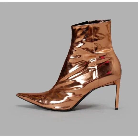 Haider Ackermann Haider Ackermann Metallic Leather Ankle Boots EU 40 US 9 A Size US 9 / IT 39 - 10 Thumbnail