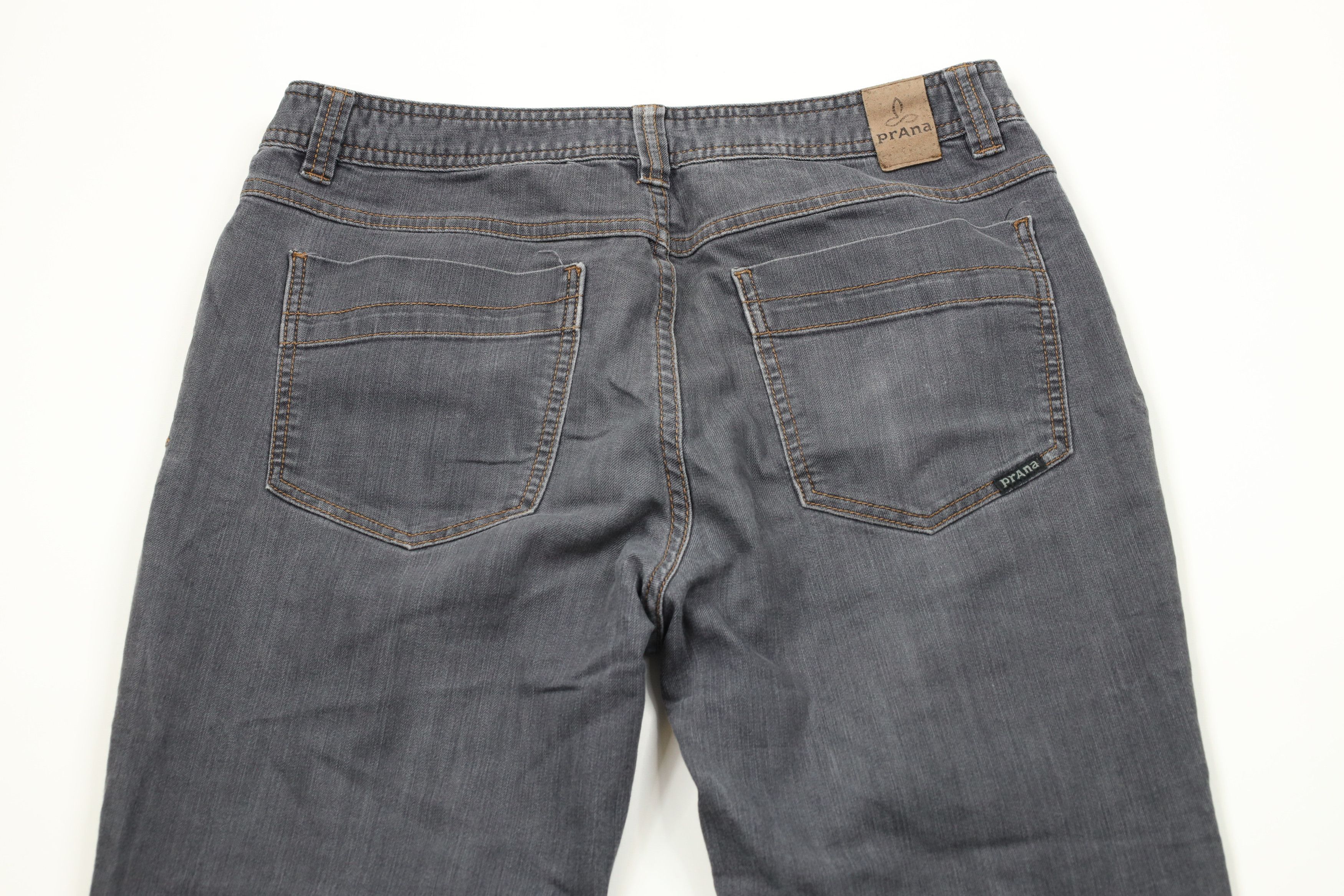 Prana × Vintage prAna Breathe Fit Stretch Faded Bridger Denim Jeans Gray Size US 34 / EU 50 - 9 Thumbnail