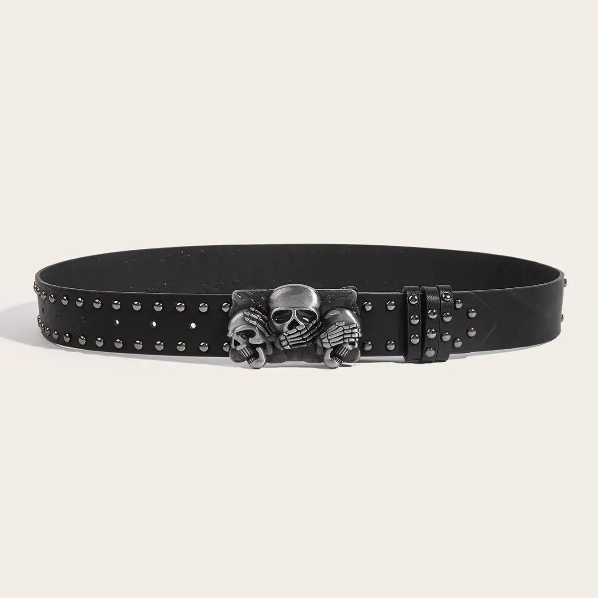 Japanese Brand Skull Rivet Belts Size ONE SIZE - 4 Thumbnail