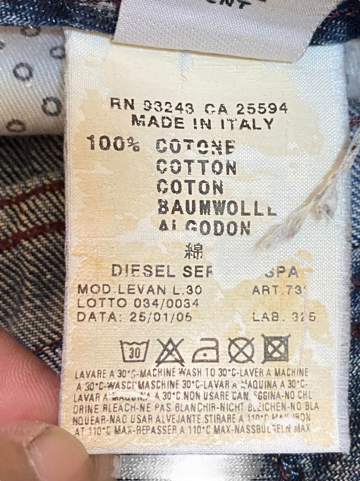 Diesel Black Gold Vintage Diesel Acid Wash Enough Baggy Distressed Jeans Size US 32 / EU 48 - 24 Thumbnail